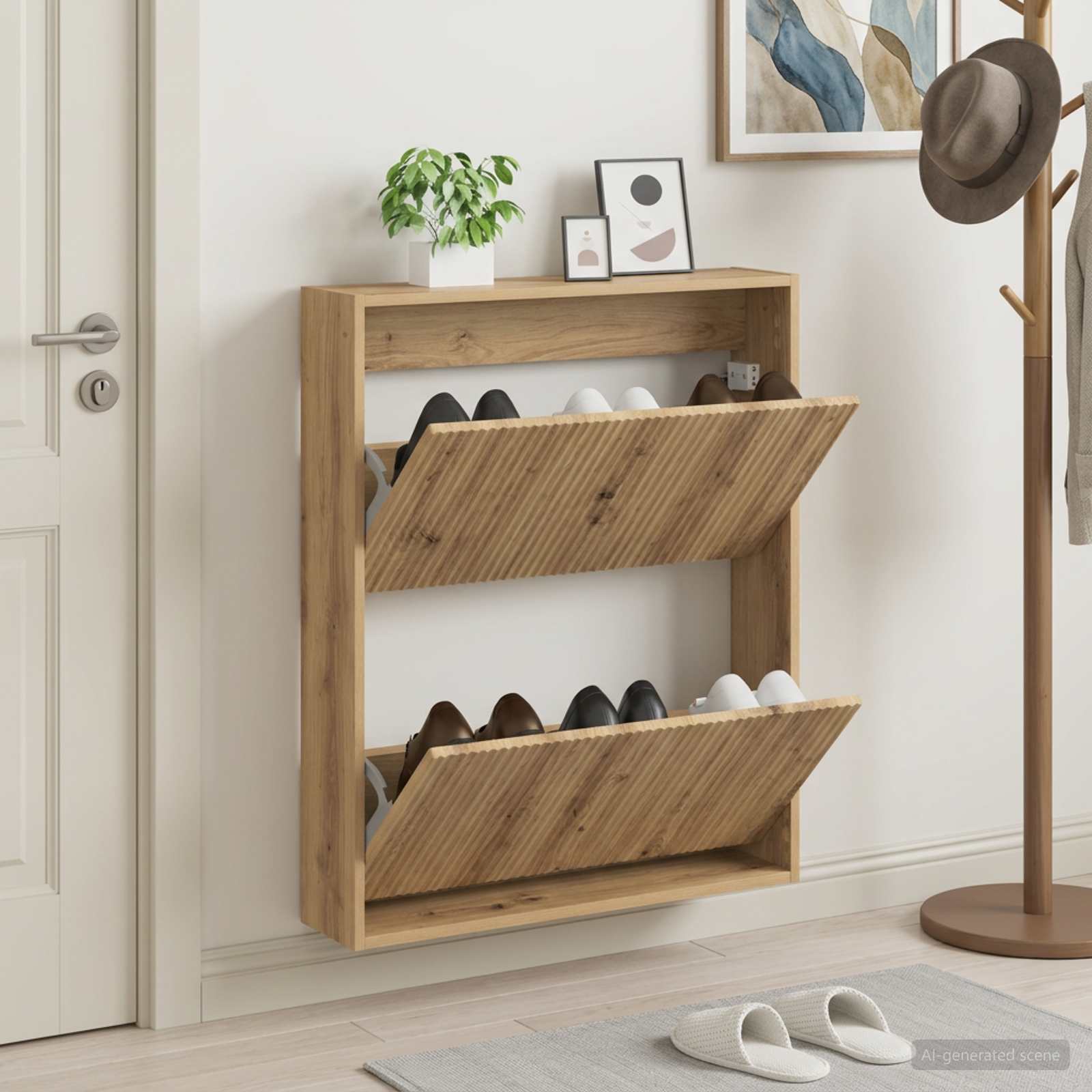 Mobiletto per Scarpe da Muro ARNHEM 71 x 17 x 86 cm