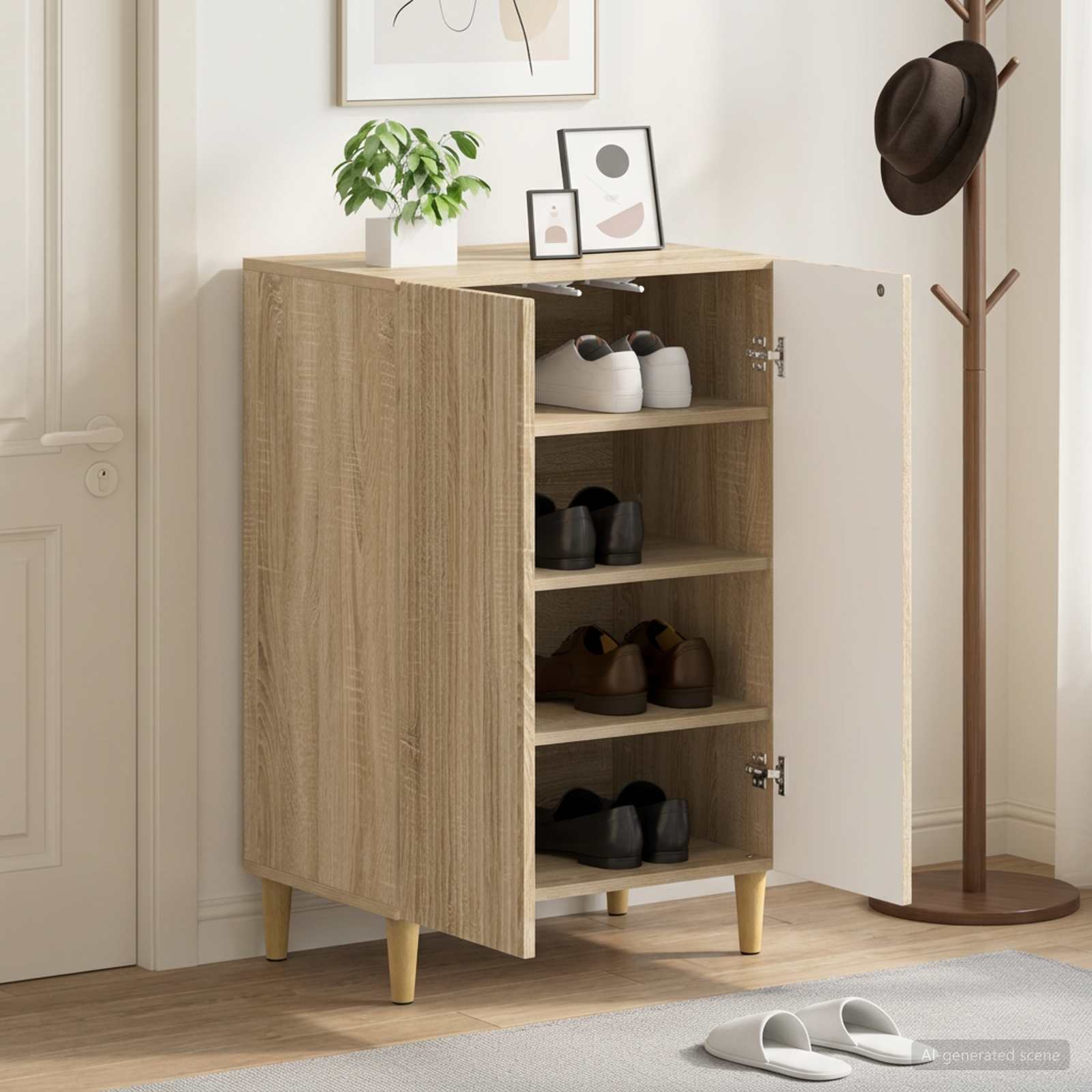 Mobile per scarpe ARNHEM 59,5 x 39,5 x 90 cm Rovere Sonoma
