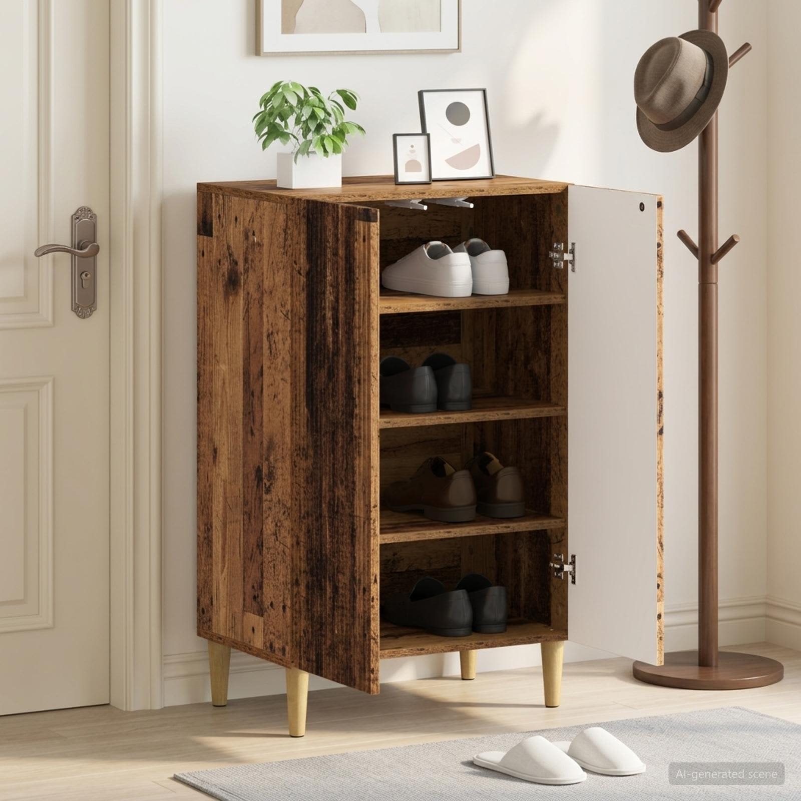 Mobile per scarpe ARNHEM 59,5 x 39,5 x 90 cm Legno antico