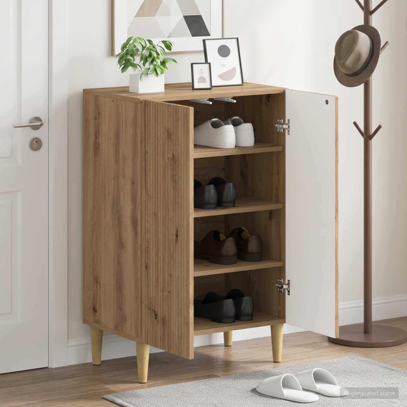 Mobile per scarpe ARNHEM 59,5 x 39,5 x 90 cm Rovere Artigianale