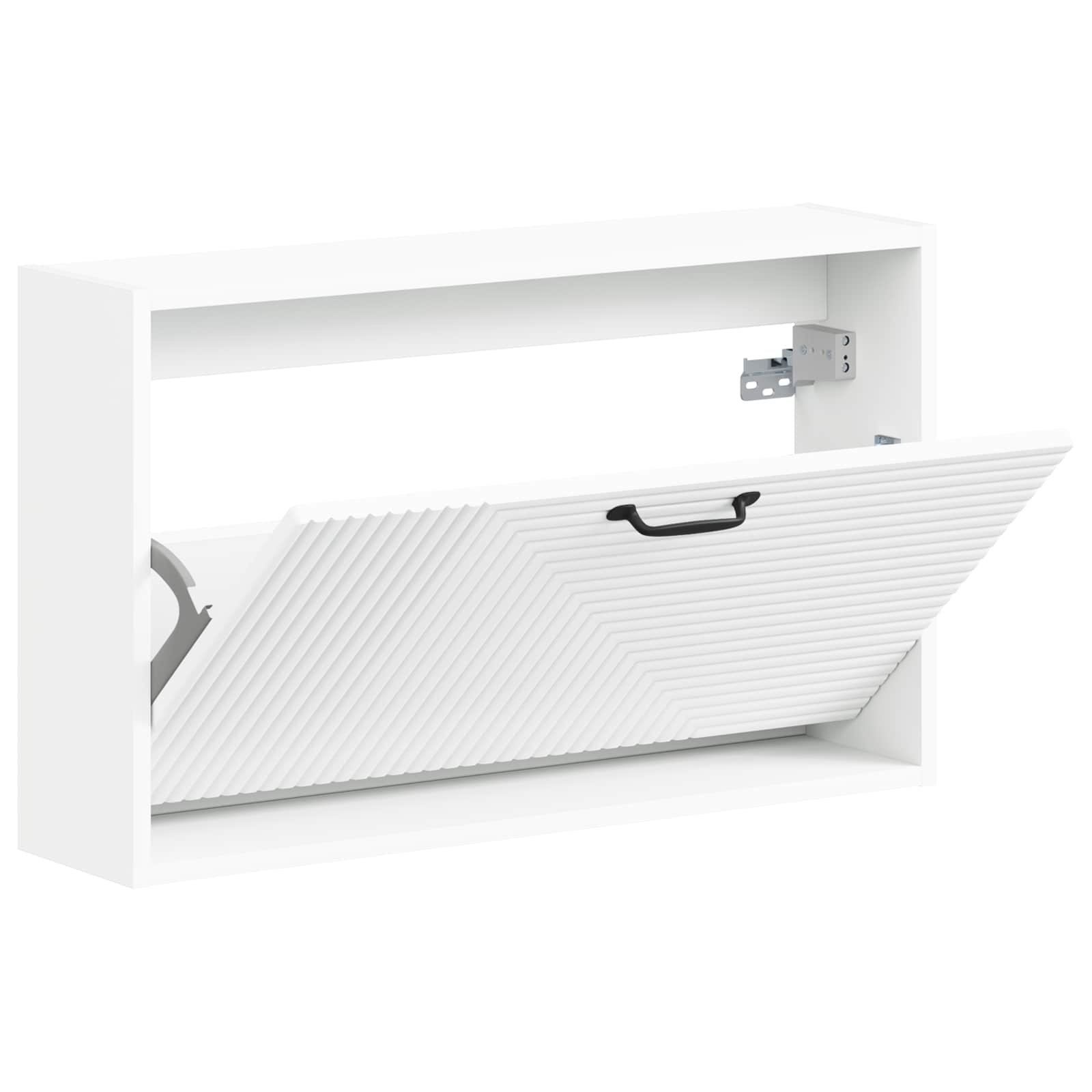 Mobiletto per Scarpe da Muro HAARLEM 71 x 17 x 43 cm Bianco