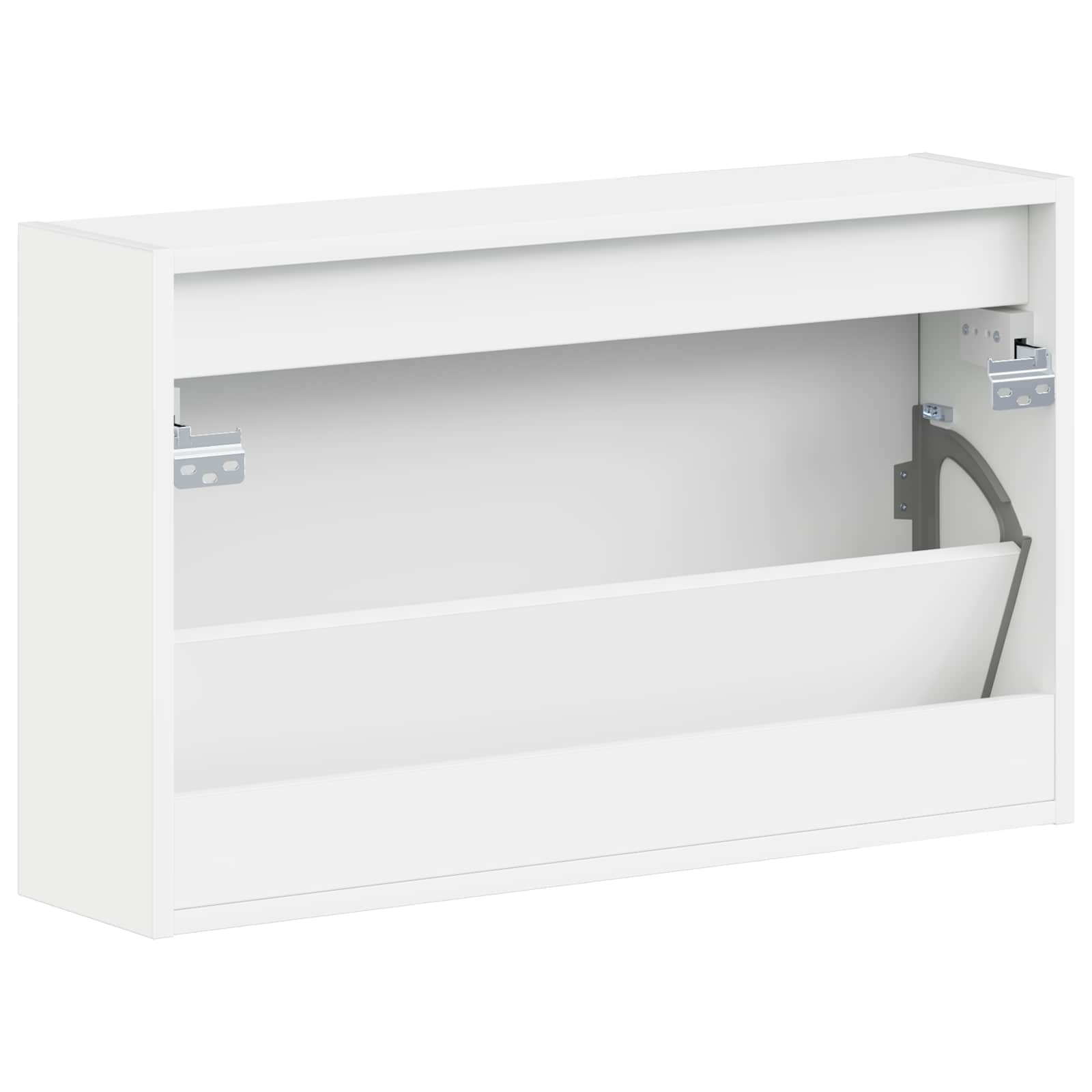 Mobiletto per Scarpe da Muro HAARLEM 71 x 17 x 43 cm Bianco