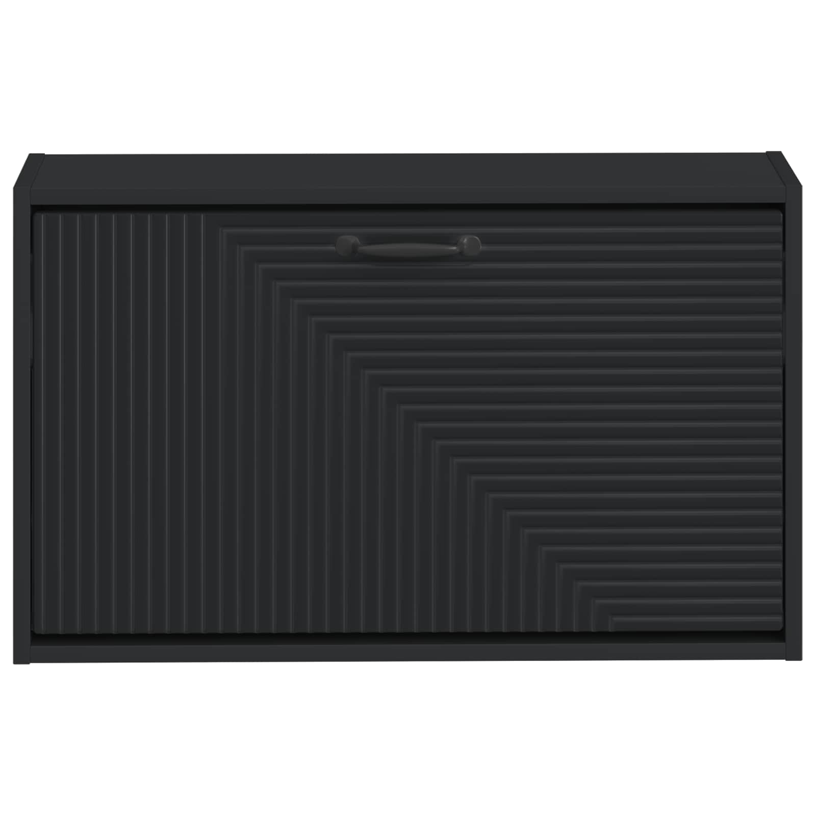 Mobiletto per Scarpe da Muro HAARLEM 71 x 17 x 43 cm Nero