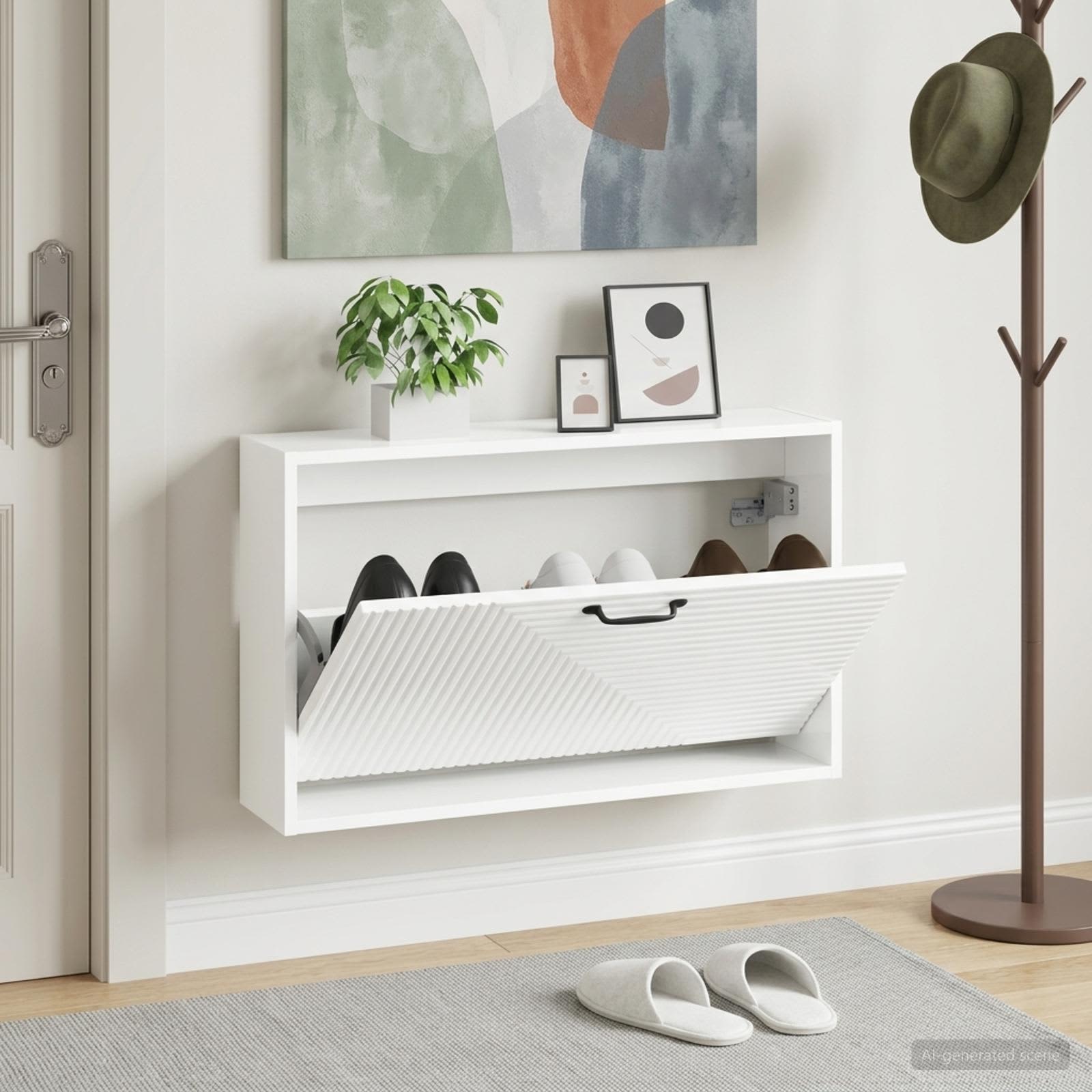 Mobiletto per Scarpe da Muro HAARLEM 71 x 17 x 43 cm