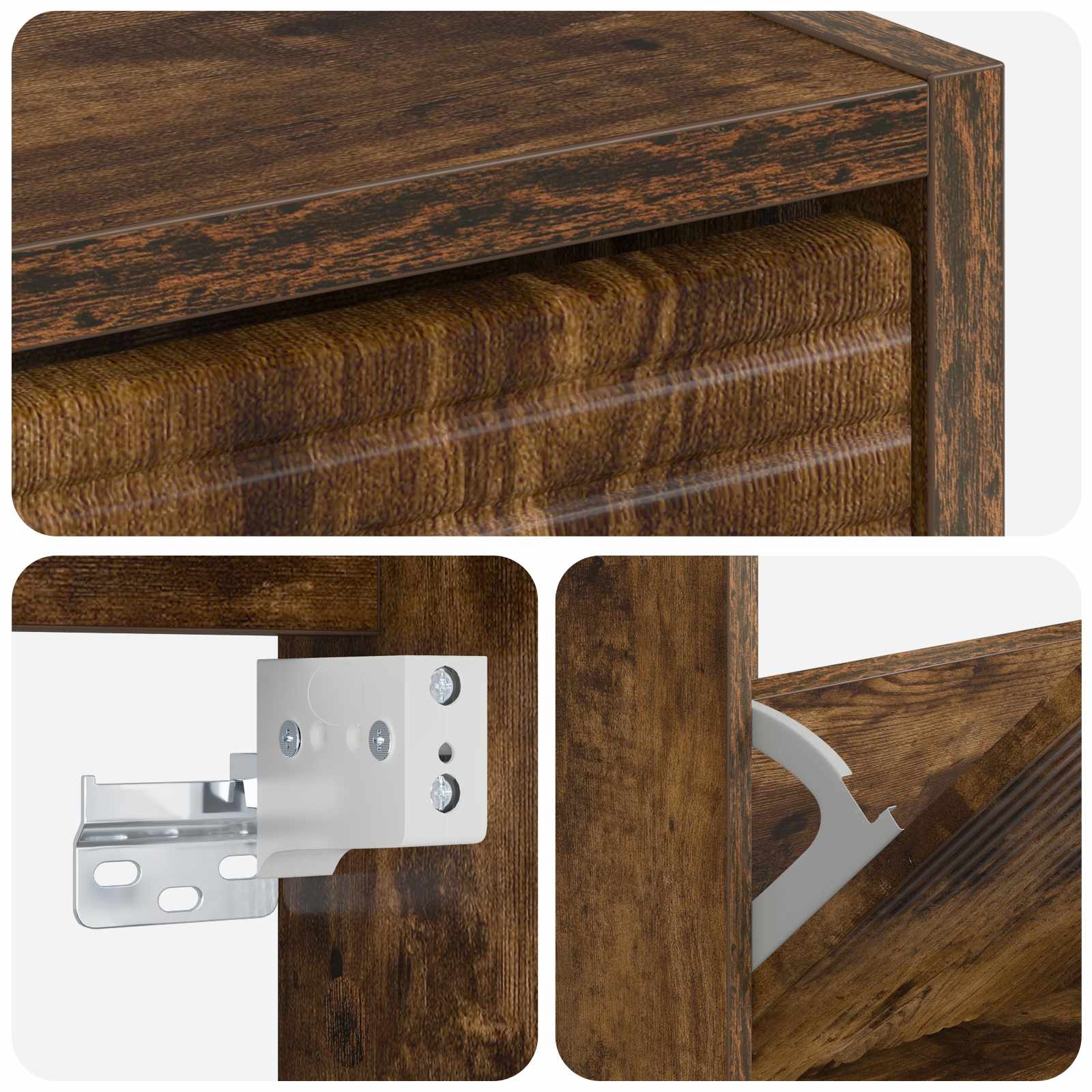 Mobiletto per Scarpe da Muro HAARLEM 71 x 17 x 43 cm