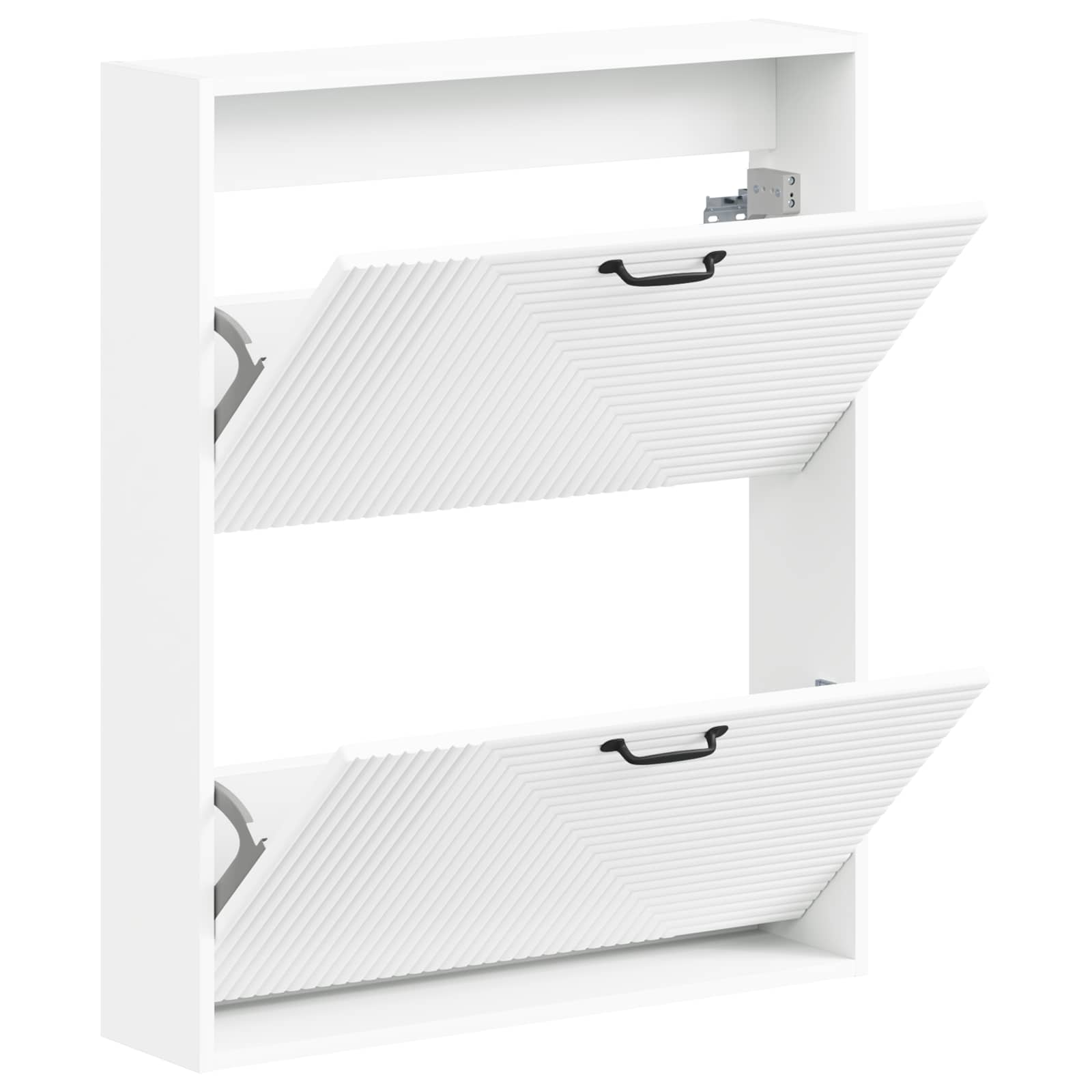 Mobiletto per Scarpe da Muro HAARLEM 71 x 17 x 86 cm Bianco
