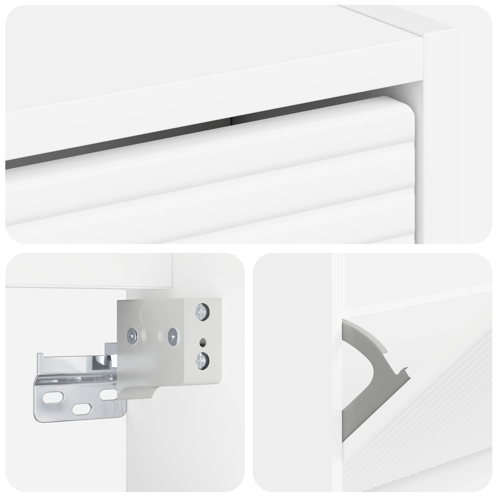 Mobiletto per Scarpe da Muro HAARLEM 71 x 17 x 86 cm Bianco
