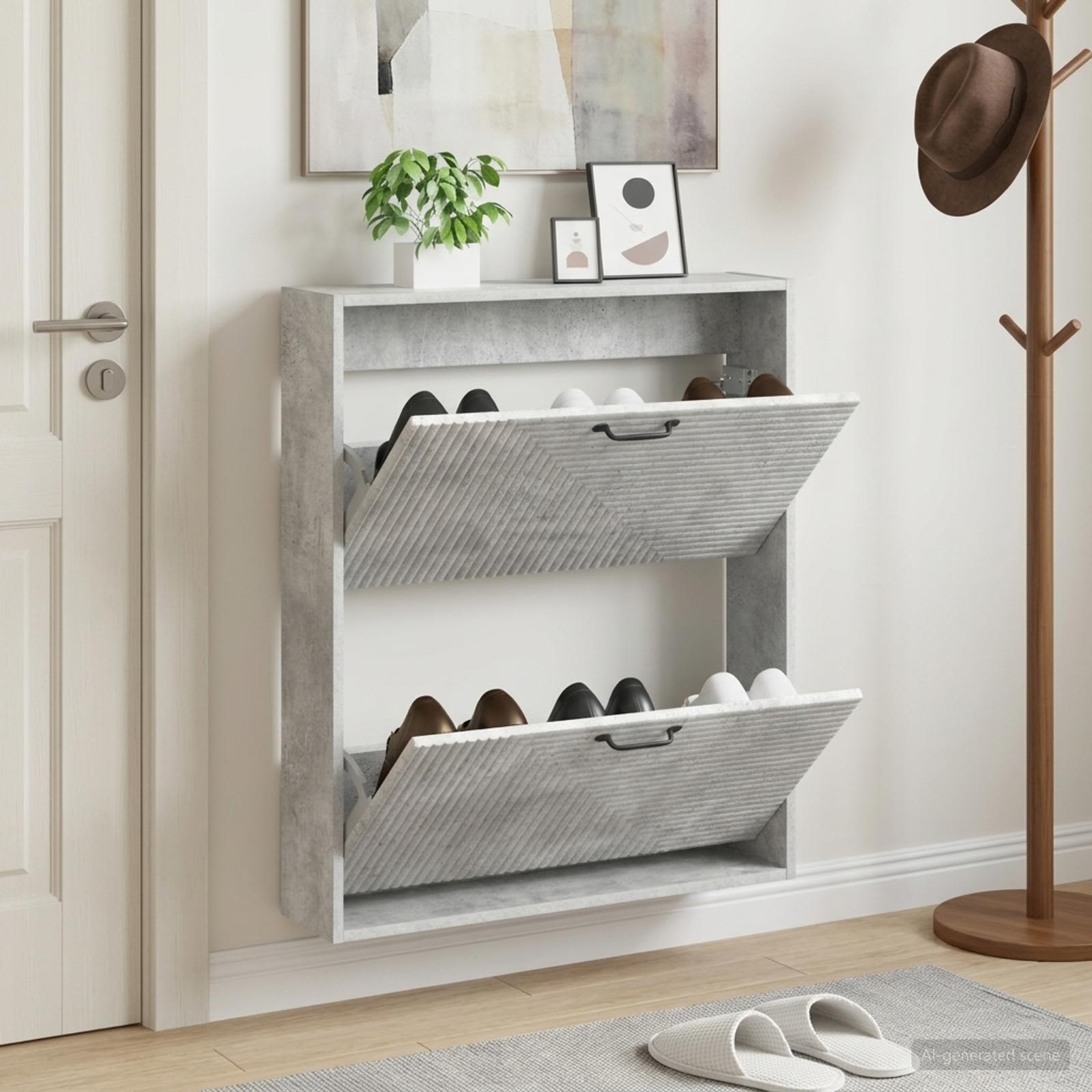 Mobiletto per Scarpe da Muro HAARLEM 71 x 17 x 86 cm