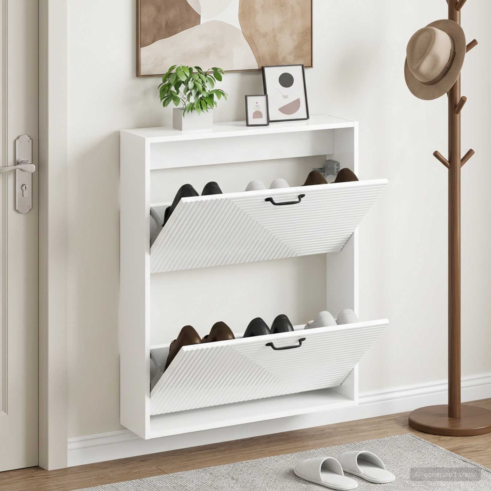 Mobiletto per Scarpe da Muro HAARLEM 71 x 17 x 86 cm