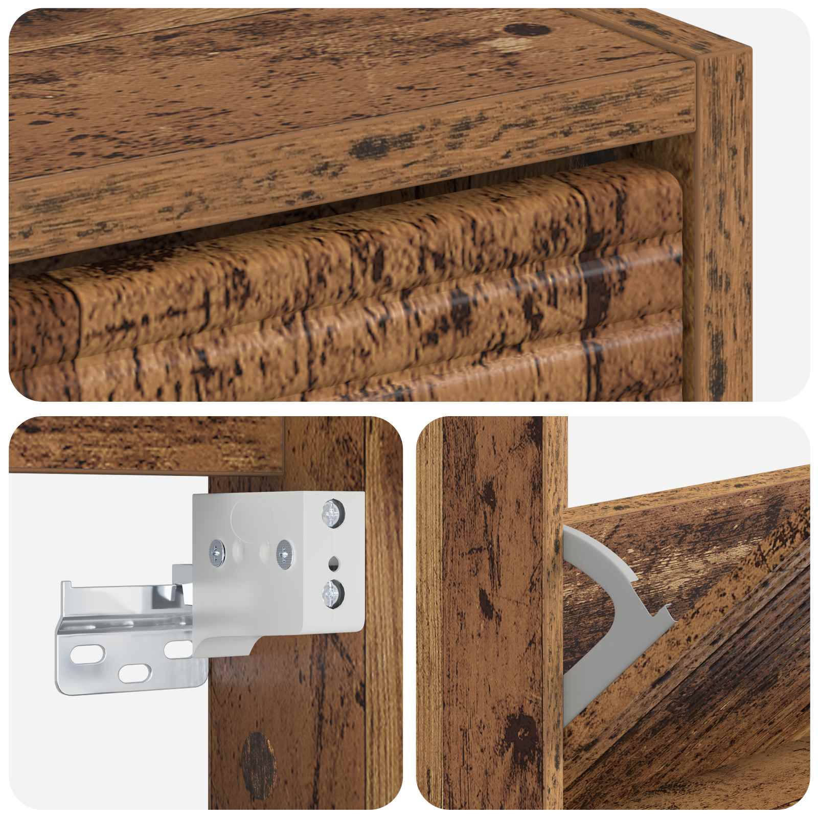 Mobiletto per Scarpe da Muro HAARLEM 71 x 17 x 86 cm
