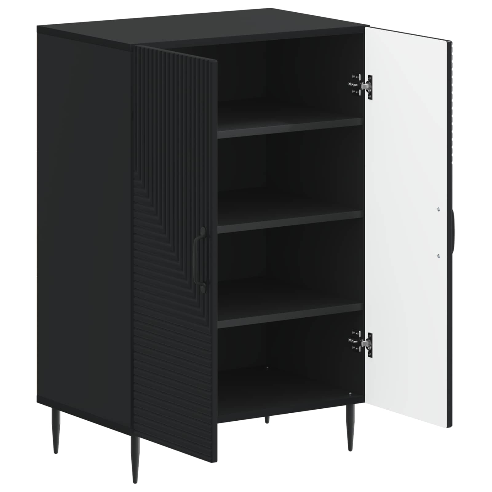Mobile per scarpe HAARLEM 59,5 x 39,5 x 89,5 cm Nero