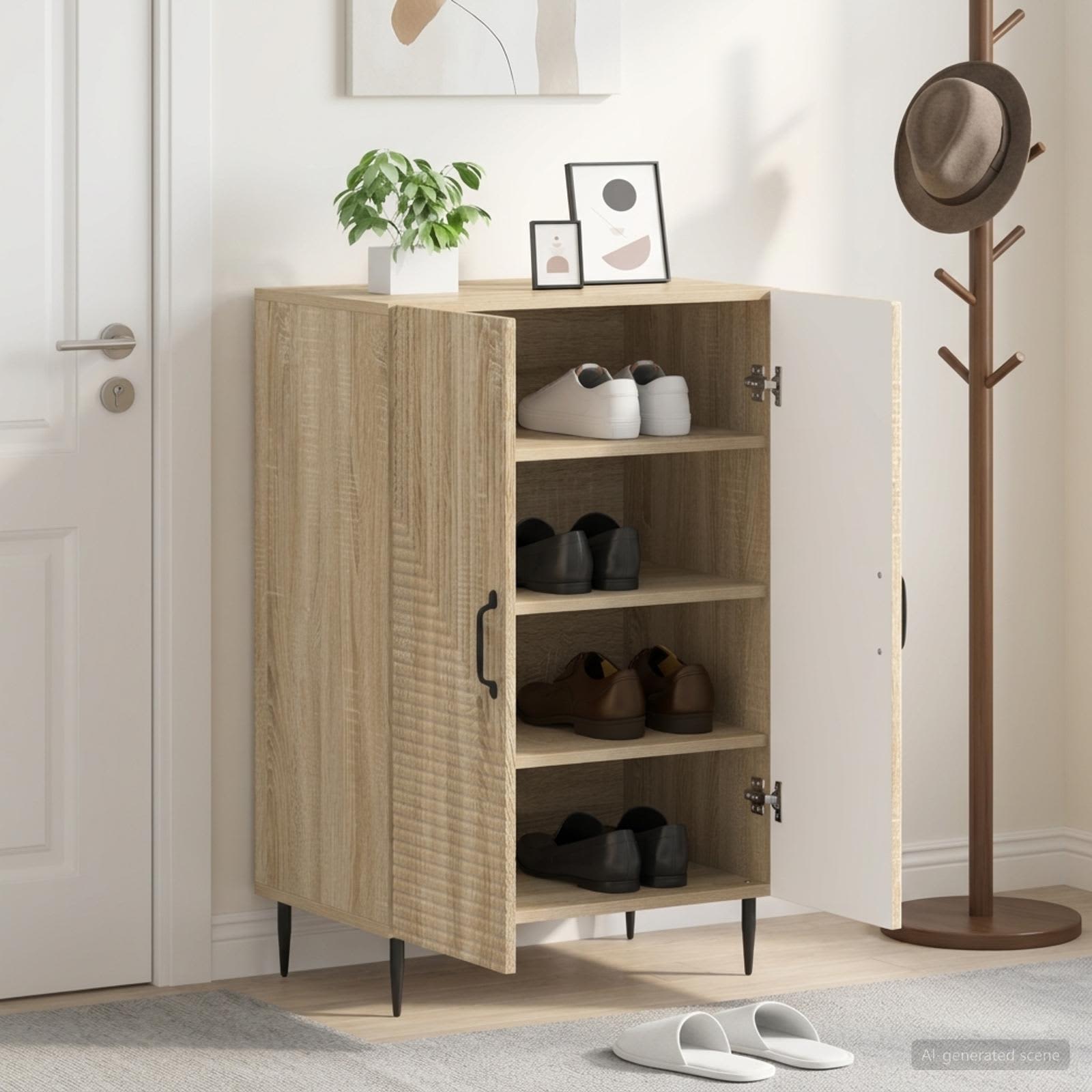 Mobile per scarpe HAARLEM 59,5 x 39,5 x 89,5 cm Rovere Sonoma