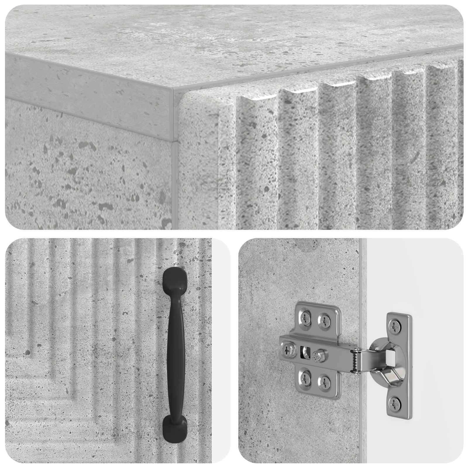 Mobile per scarpe HAARLEM 59,5 x 39,5 x 89,5 cm Grigio Cemento