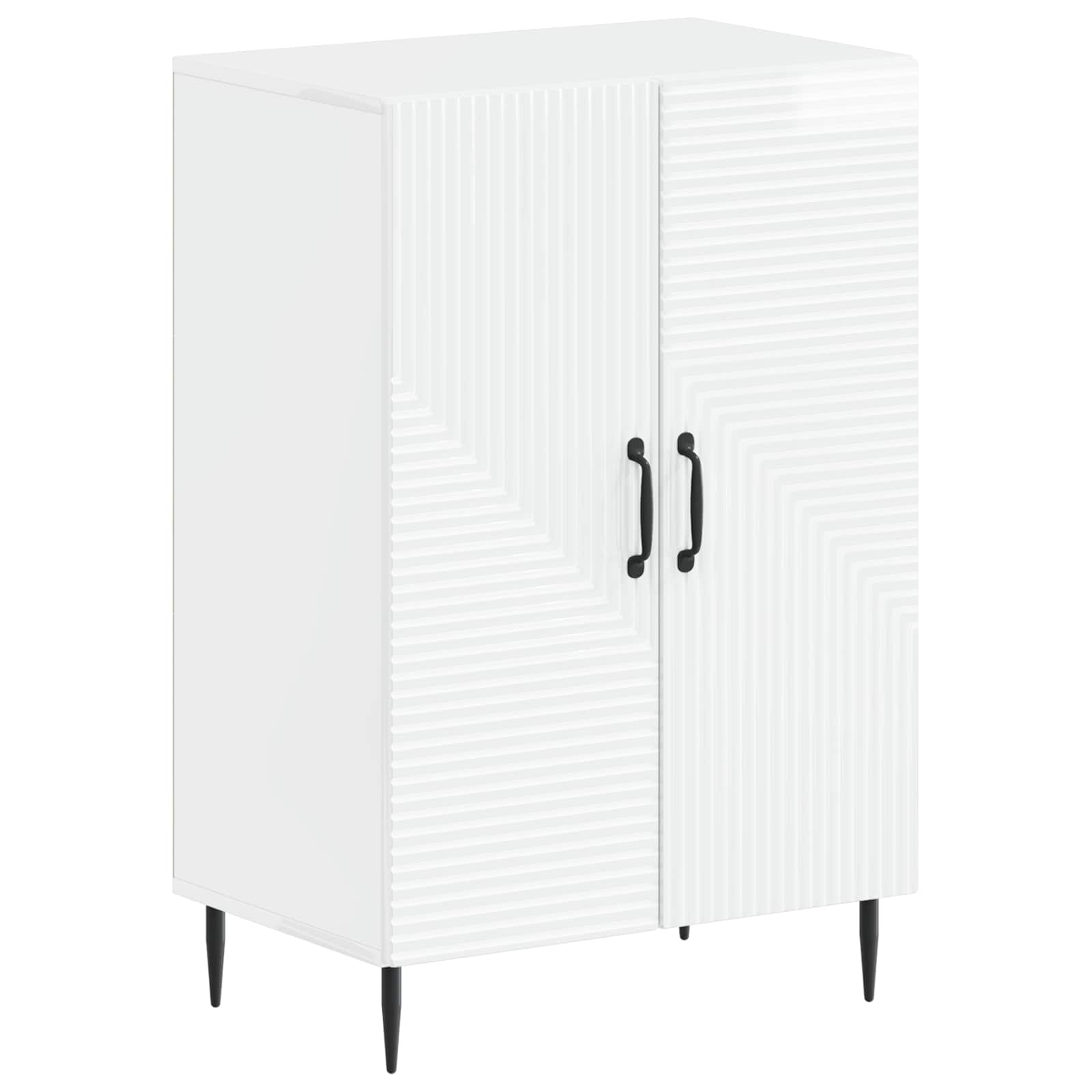 Mobile per scarpe HAARLEM 59,5 x 39,5 x 89,5 cm Bianco Lucido