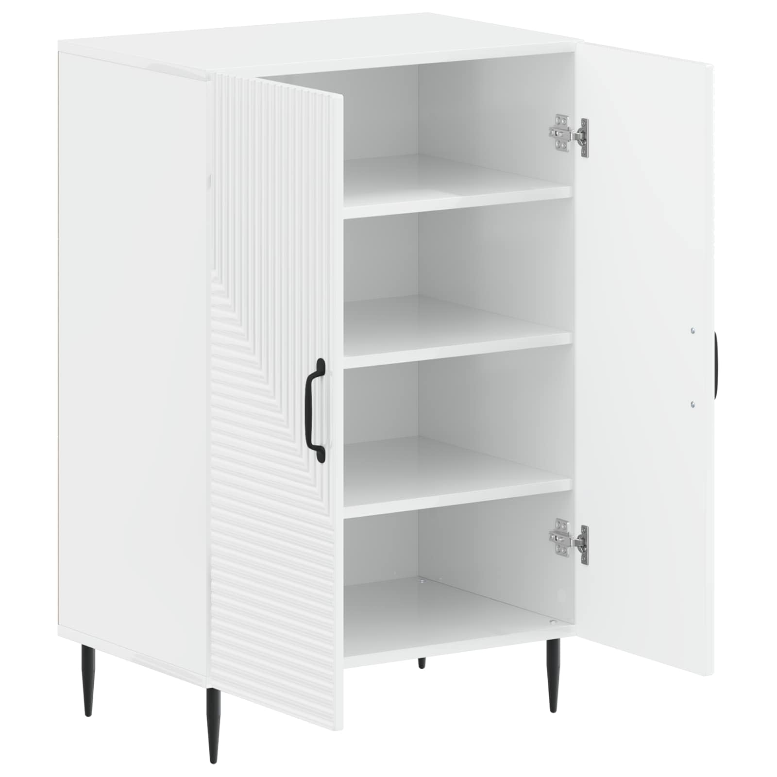 Mobile per scarpe HAARLEM 59,5 x 39,5 x 89,5 cm Bianco Lucido
