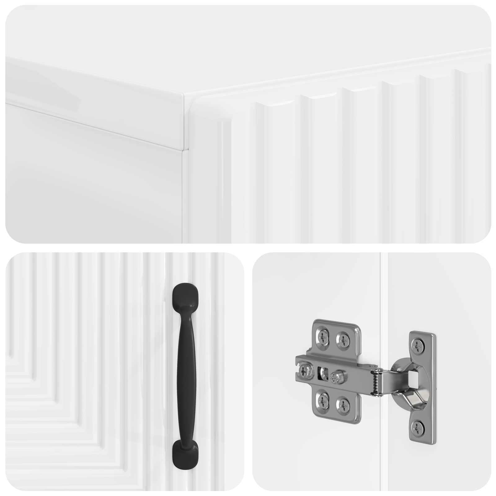 Mobile per scarpe HAARLEM 59,5 x 39,5 x 89,5 cm Bianco Lucido
