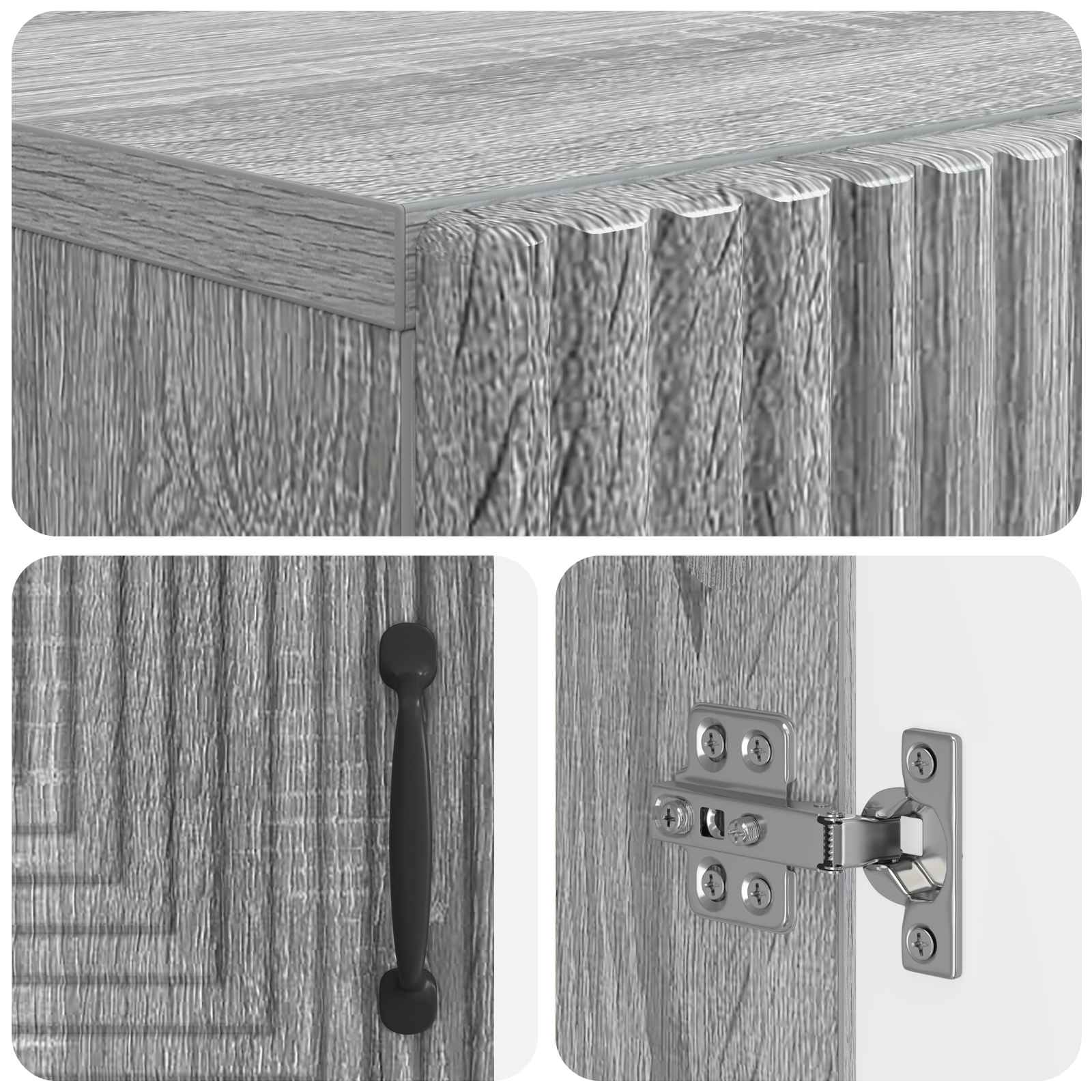 Mobile per scarpe HAARLEM 59,5 x 39,5 x 89,5 cm Sonoma grigio