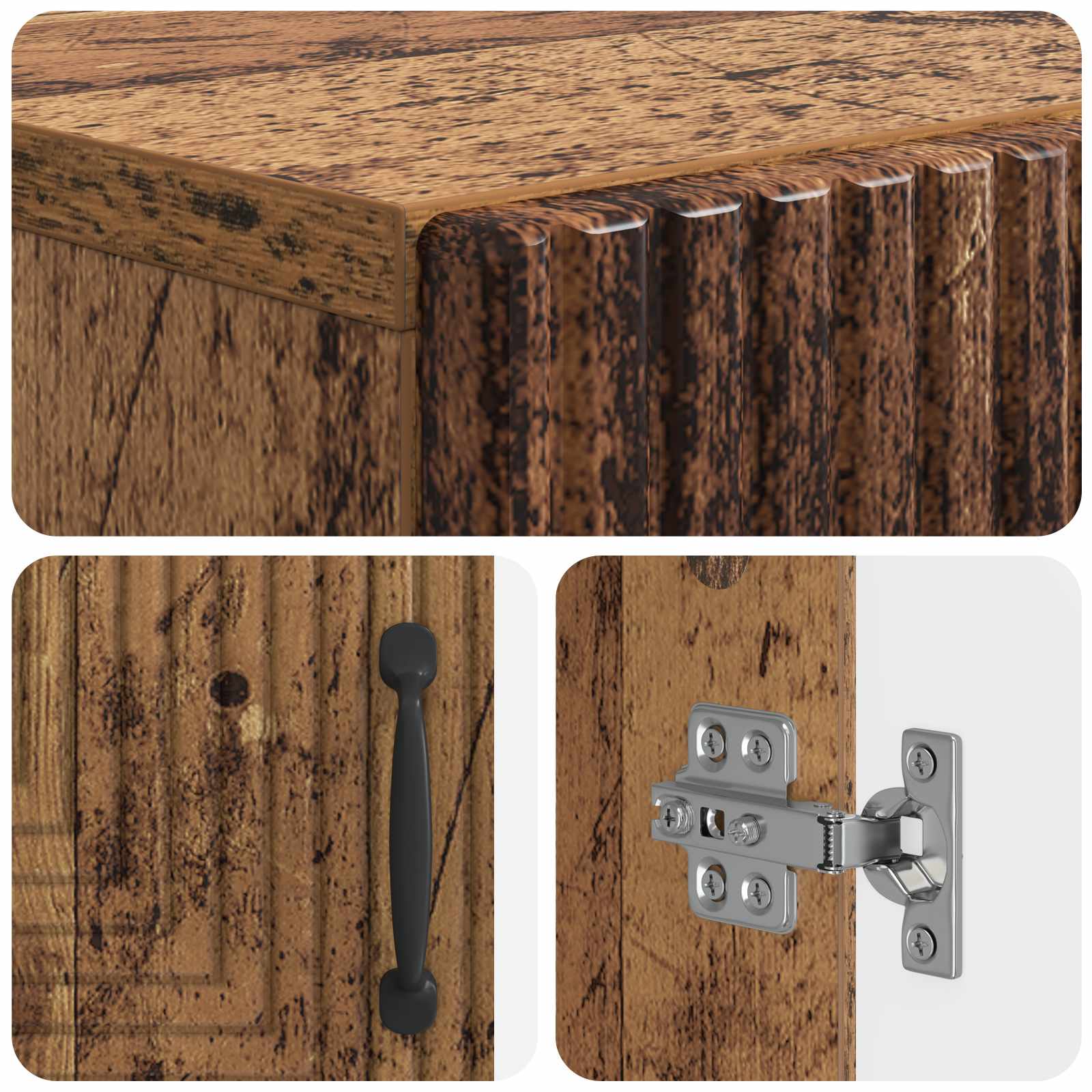 Mobile per scarpe HAARLEM 59,5 x 39,5 x 89,5 cm Legno antico
