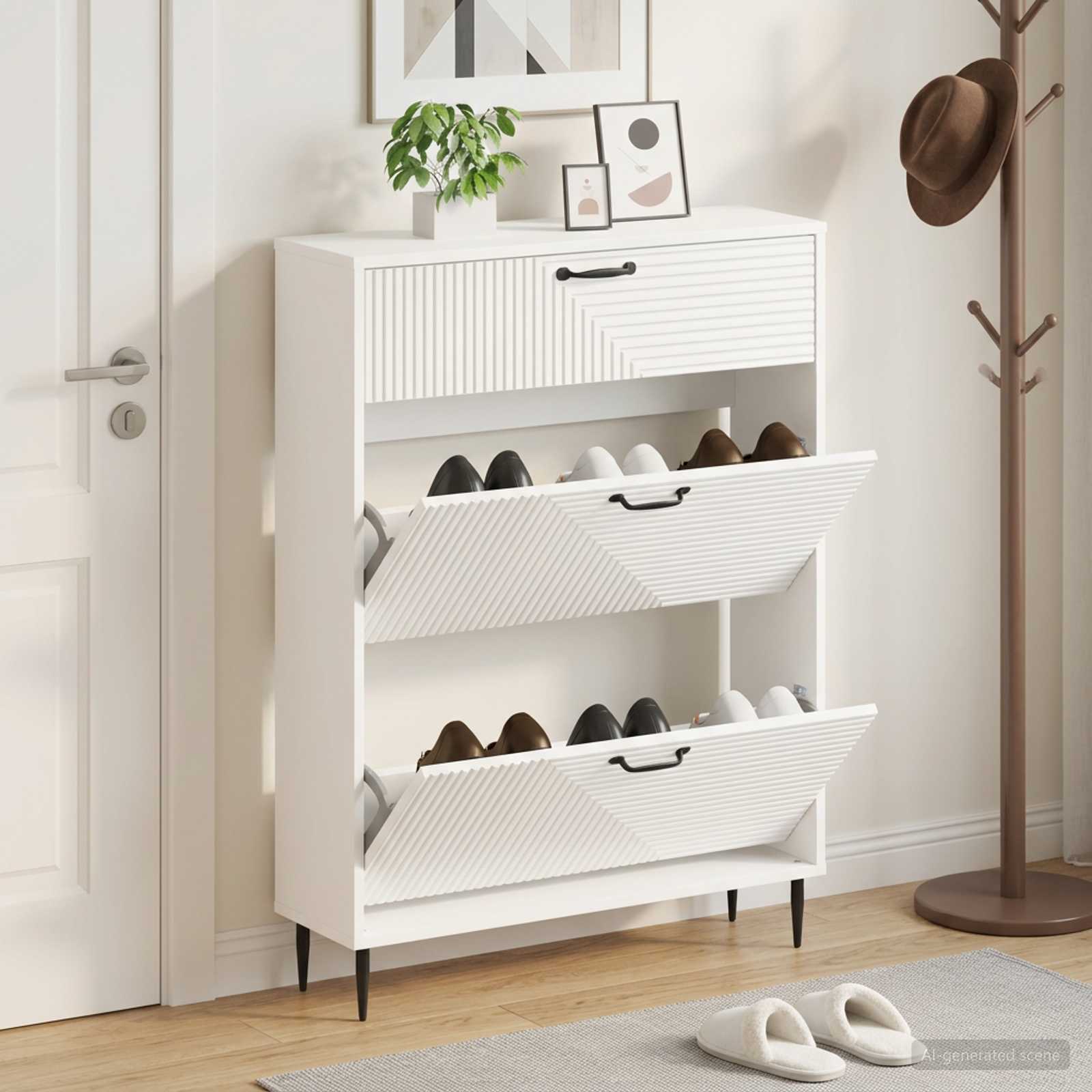 Mobile per scarpe HAARLEM 78 x 24 x 103 cm Legno ingegnerizzato