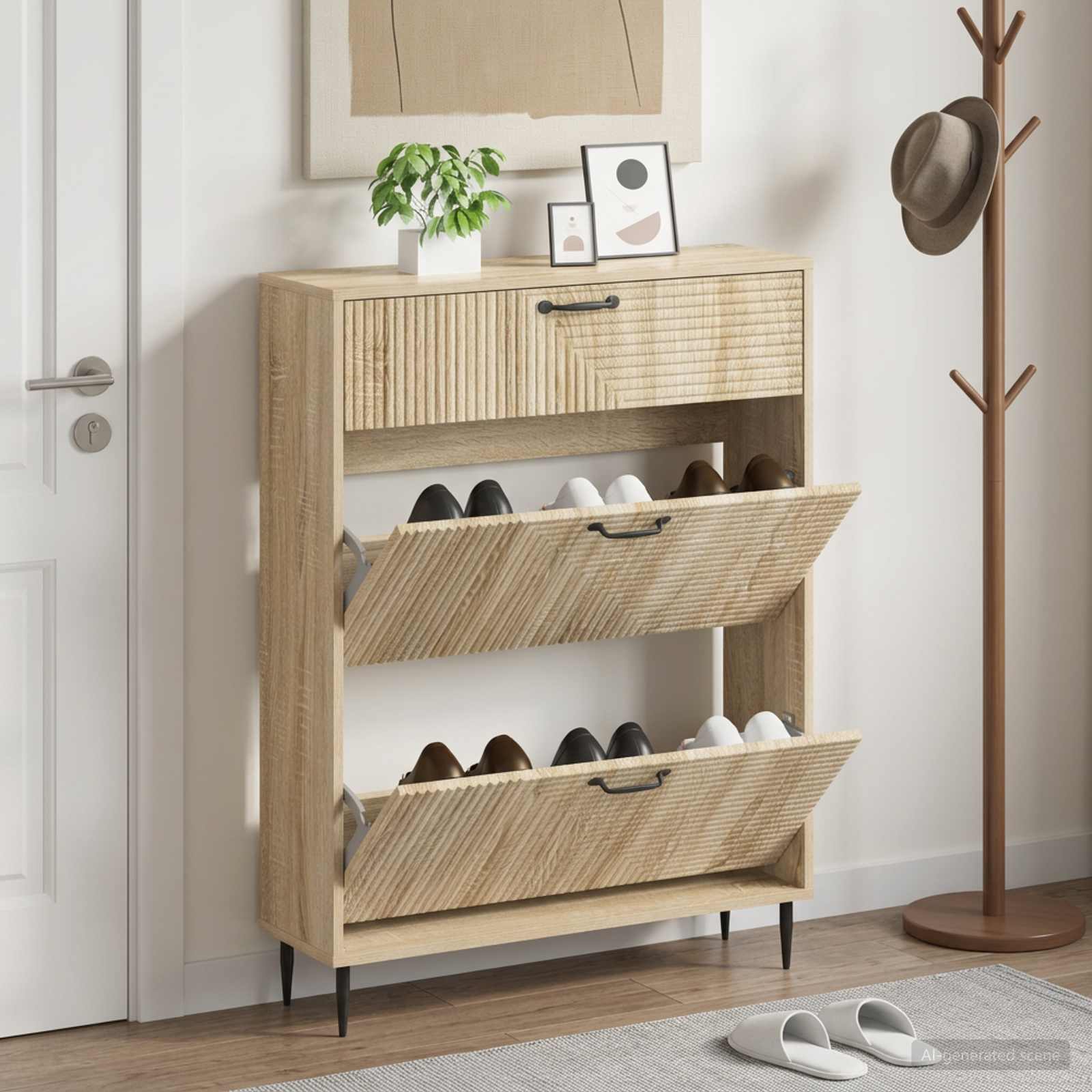 Mobile per scarpe HAARLEM 78 x 24 x 103 cm Legno ingegnerizzato