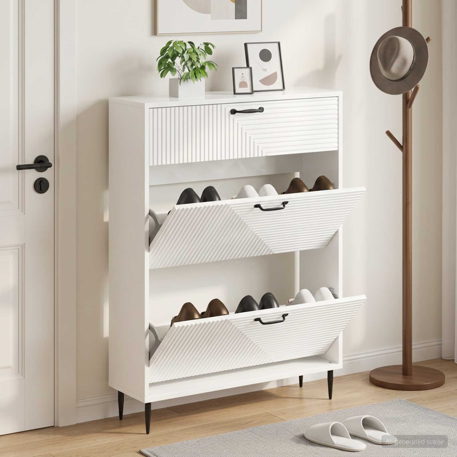 Mobile per scarpe HAARLEM 78 x 24 x 103 cm Legno ingegnerizzato