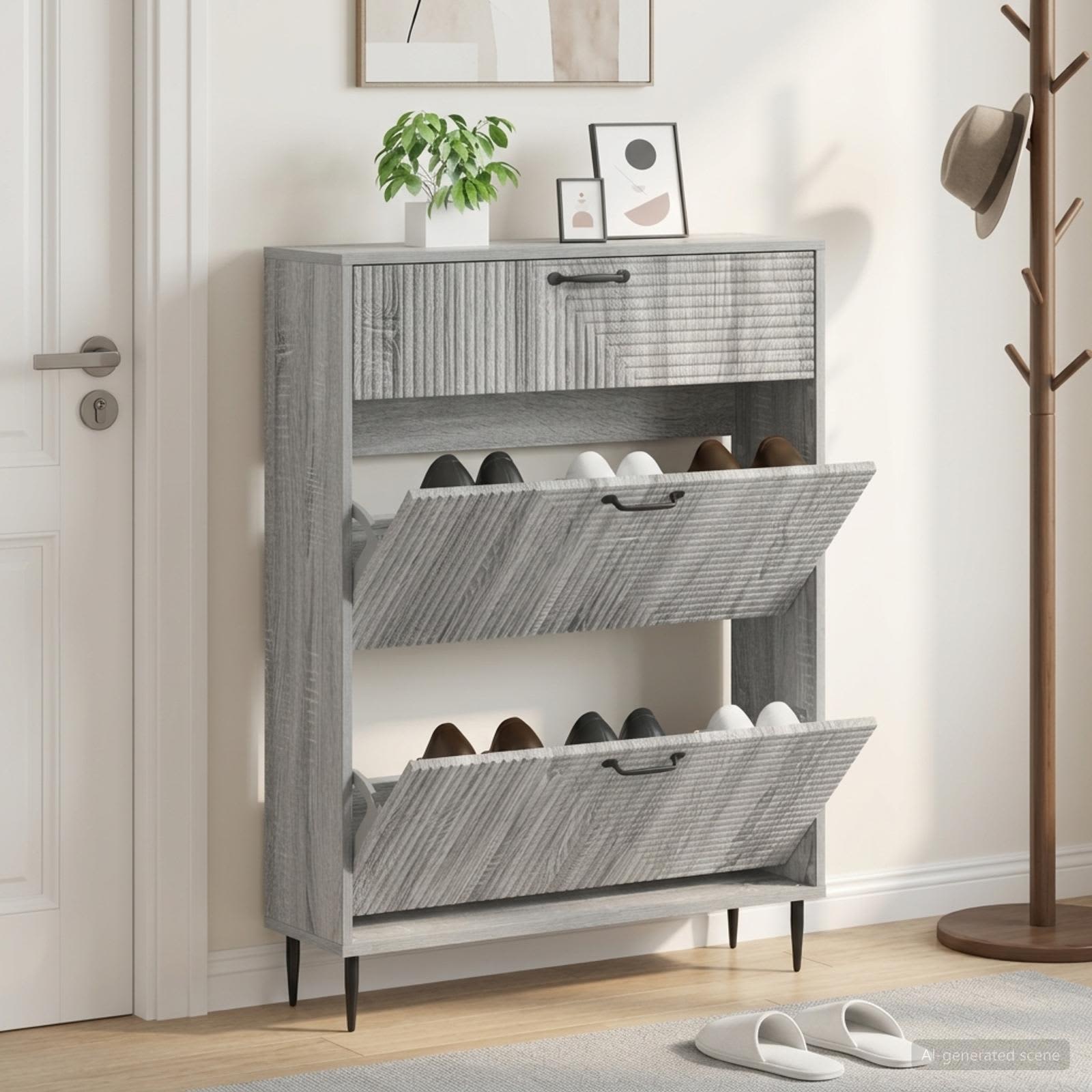 Mobile per scarpe HAARLEM 78 x 24 x 103 cm Legno ingegnerizzato