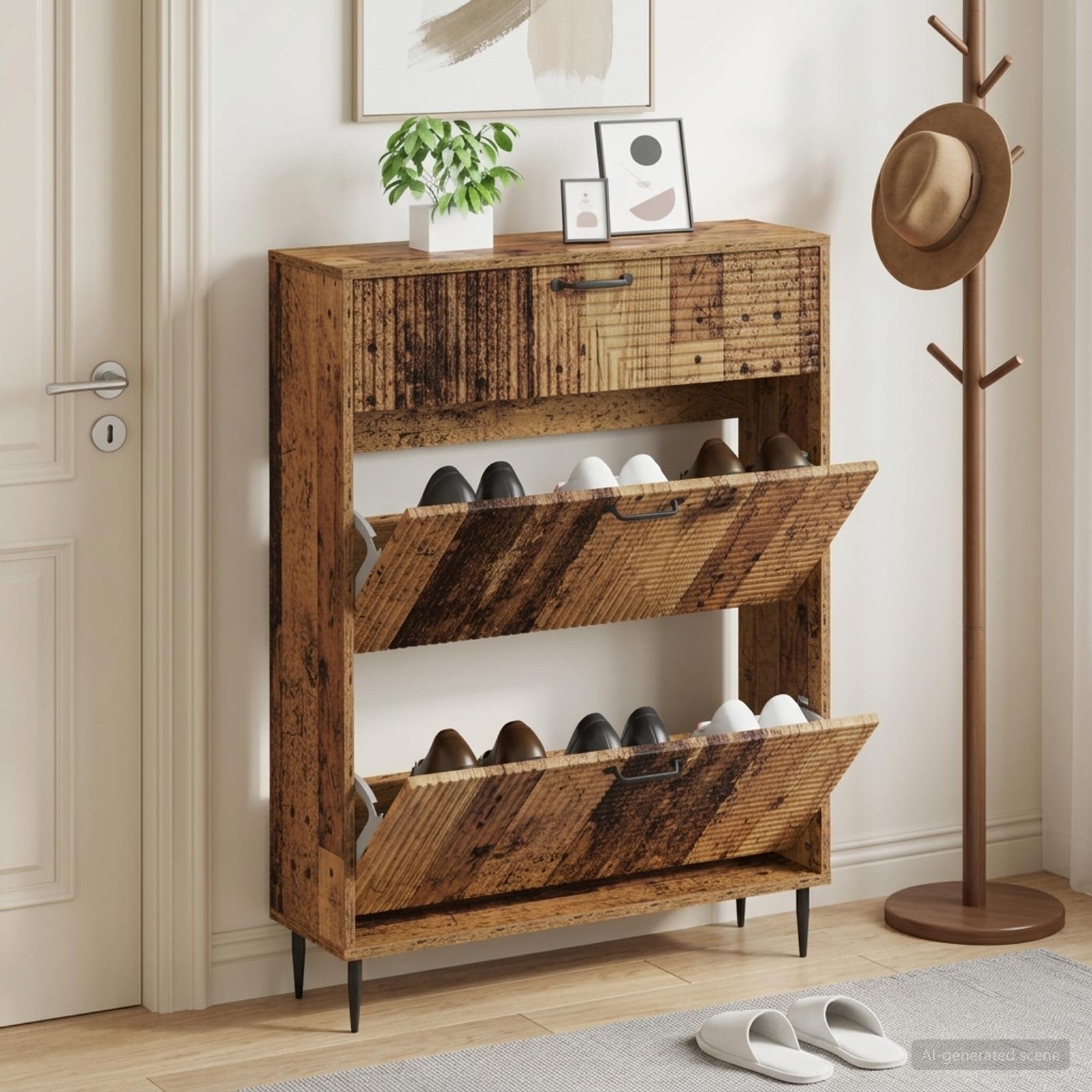 Mobile per scarpe HAARLEM 78 x 24 x 103 cm Legno ingegnerizzato