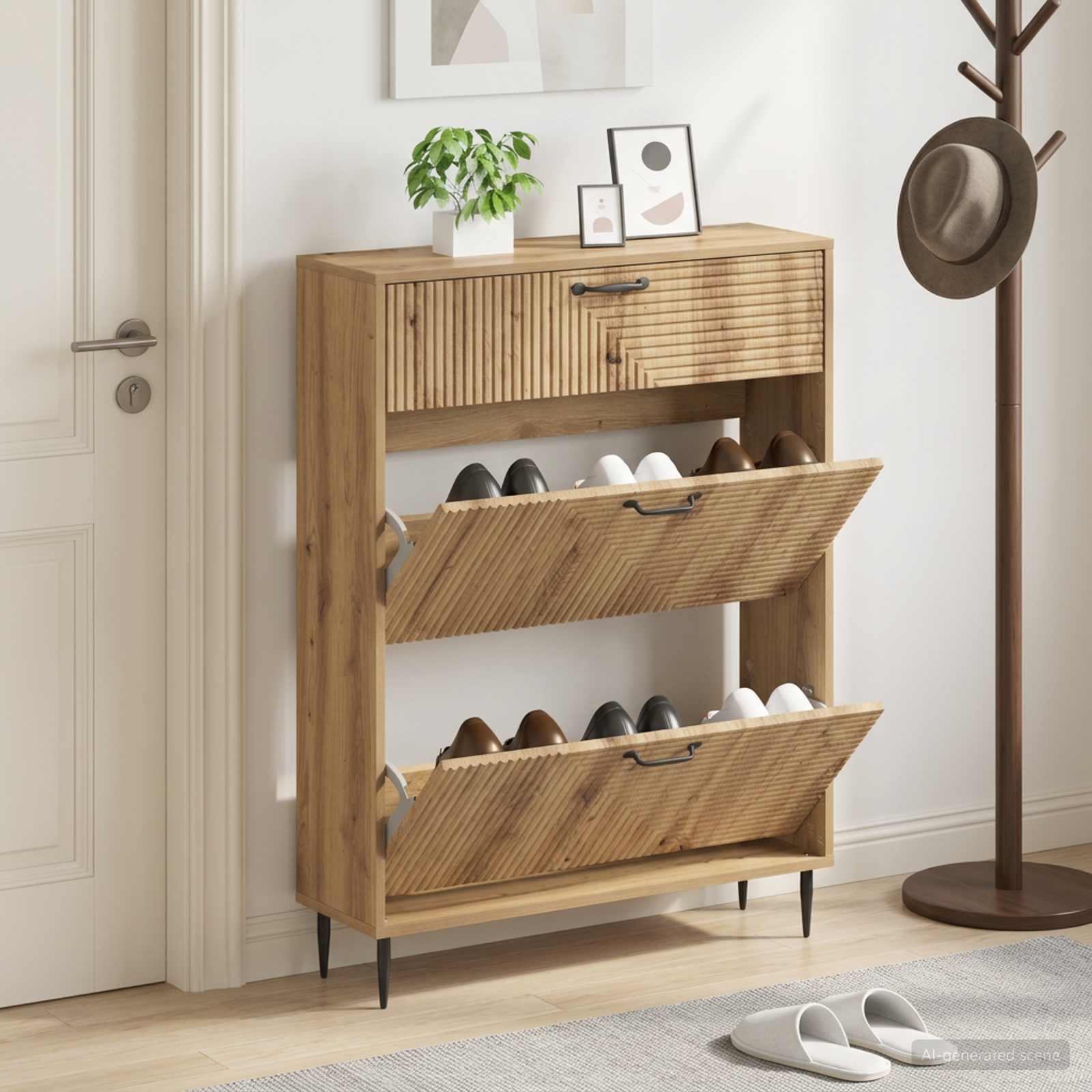 Mobile per scarpe HAARLEM 78 x 24 x 103 cm Legno ingegnerizzato