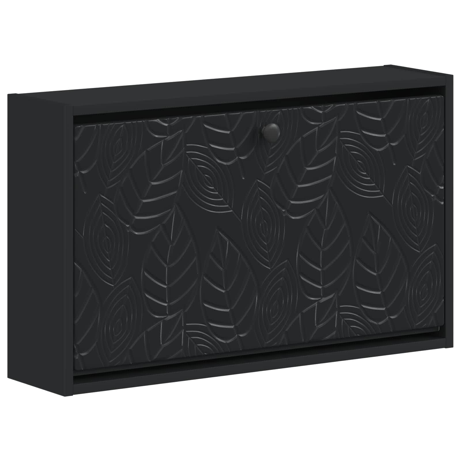 Mobiletto per Scarpe da Muro DELFT 71 x 17 x 43 cm Nero