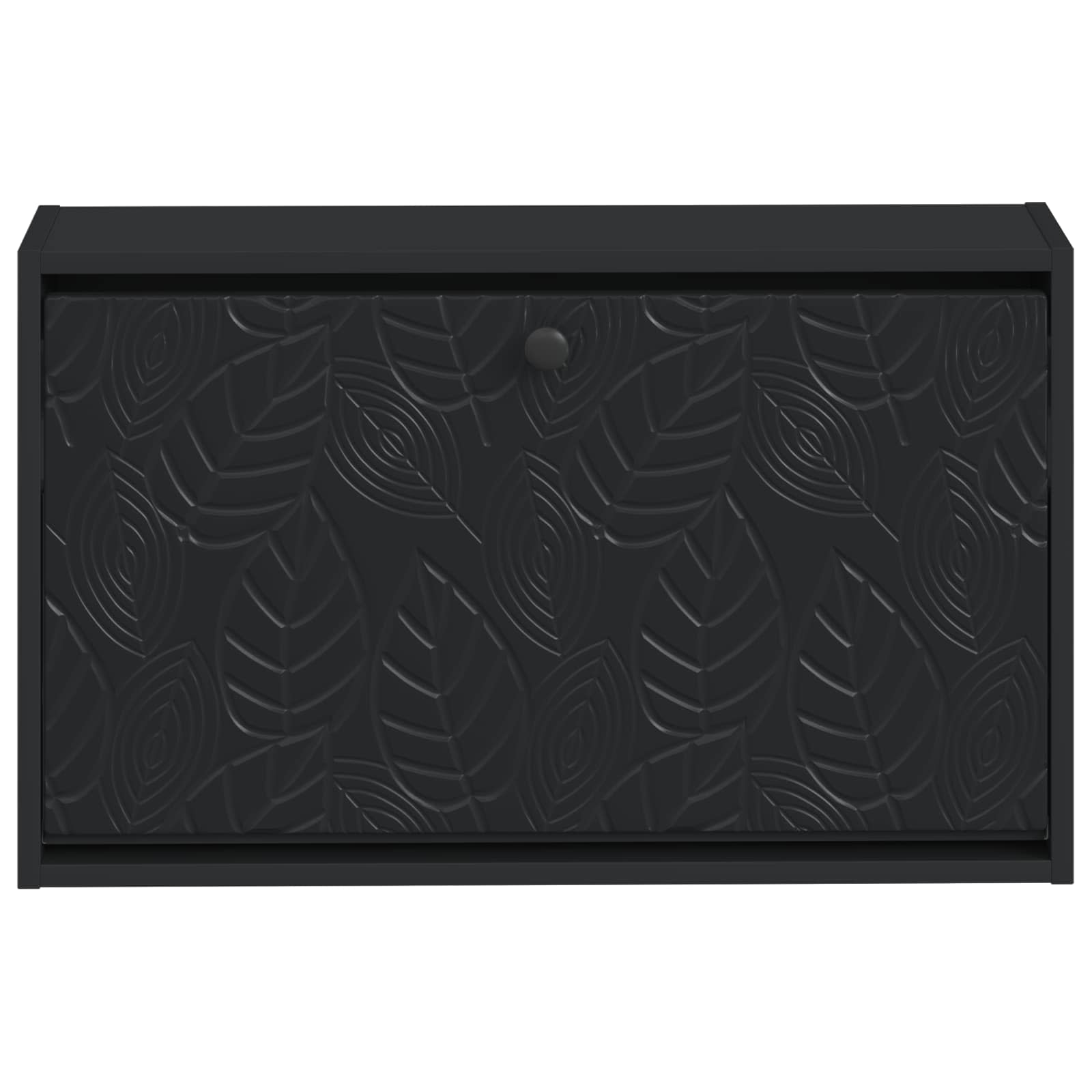 Mobiletto per Scarpe da Muro DELFT 71 x 17 x 43 cm Nero