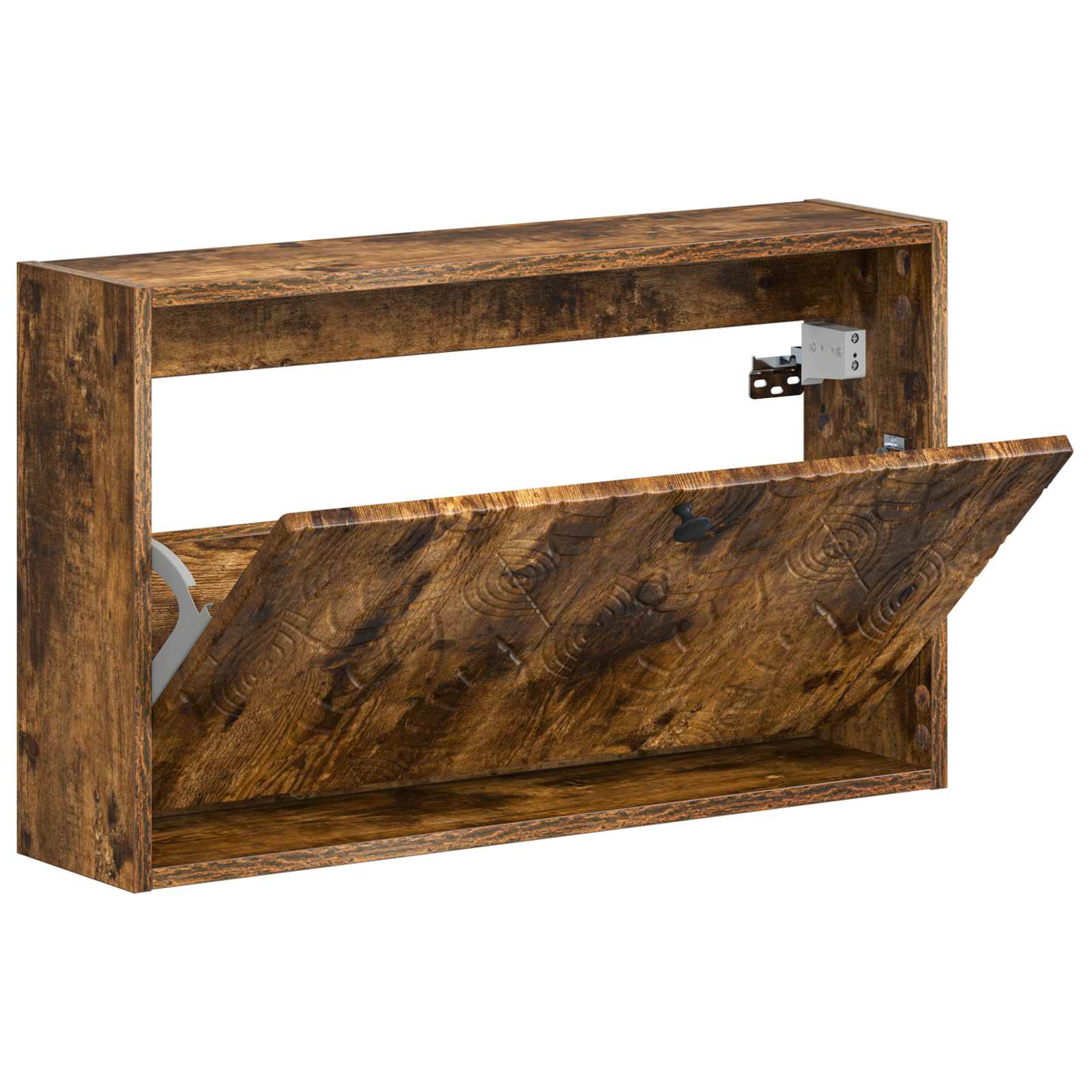 Mobiletto per Scarpe da Muro DELFT 71 x 17 x 43 cm Rovere Fumo
