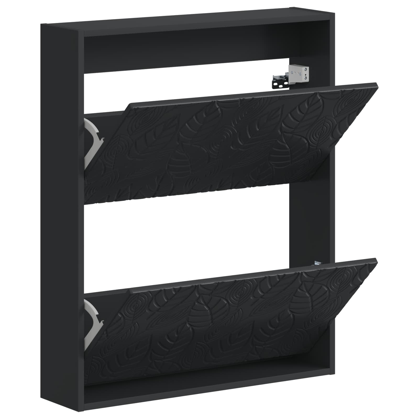 Mobiletto per Scarpe da Muro DELFT 71 x 17 x 86 cm Nero