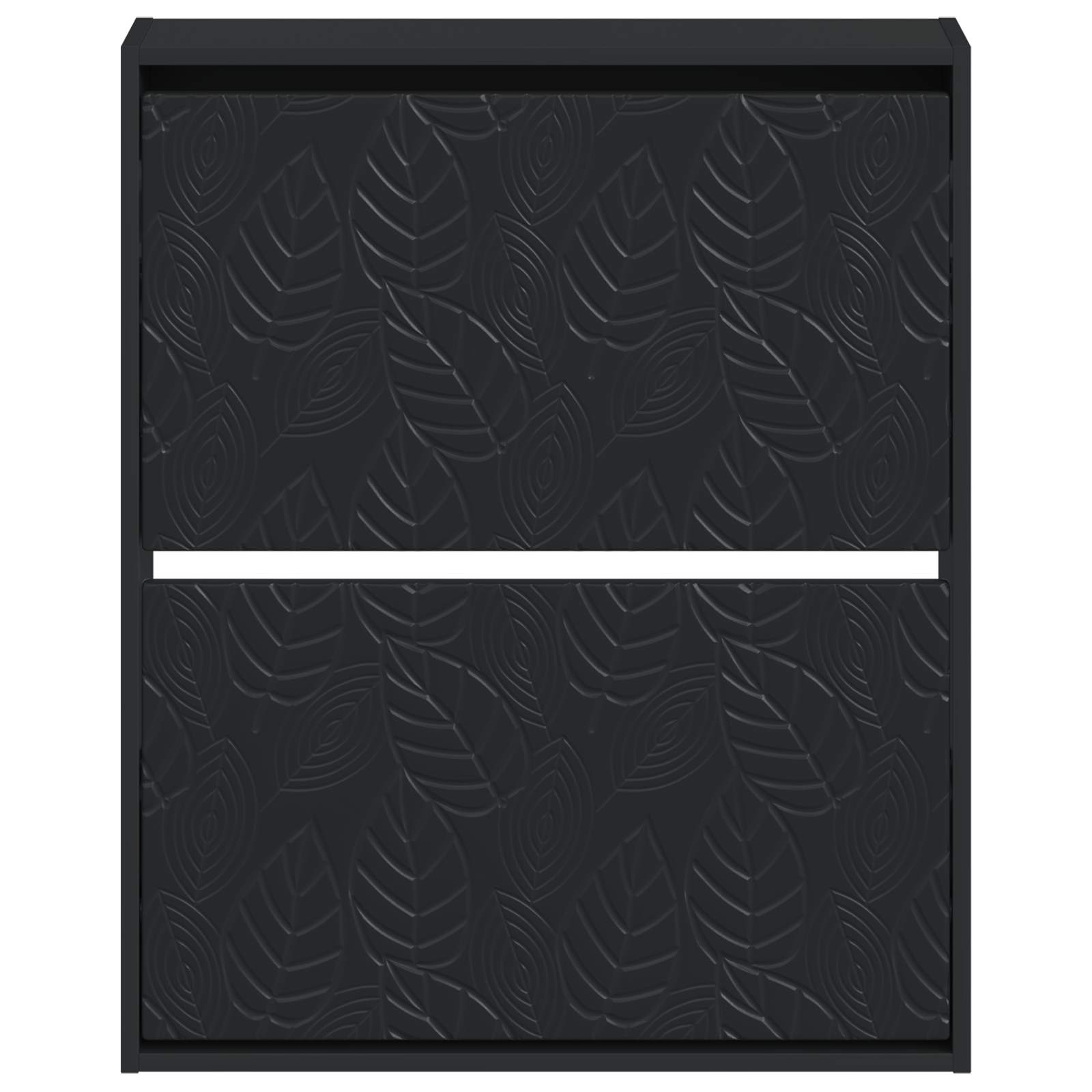 Mobiletto per Scarpe da Muro DELFT 71 x 17 x 86 cm Nero