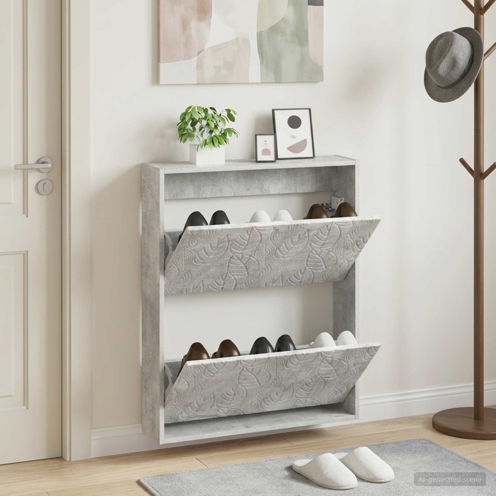 Mobiletto per Scarpe da Muro DELFT 71 x 17 x 86 cm
