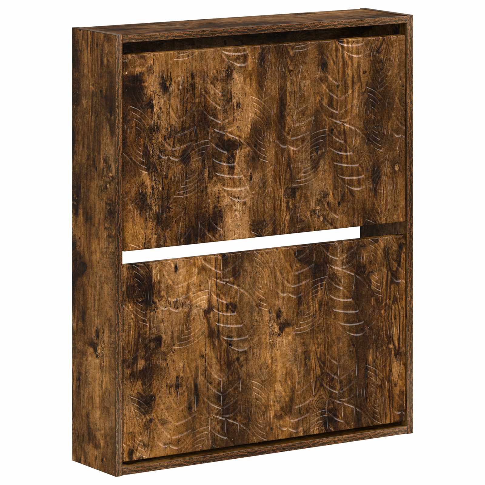 Mobiletto per Scarpe da Muro DELFT 71 x 17 x 86 cm Rovere Fumo