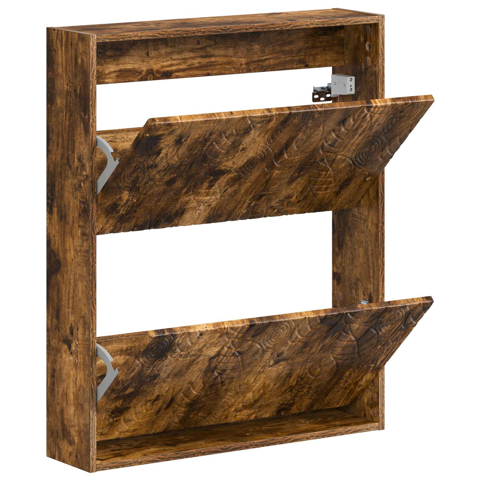 Mobiletto per Scarpe da Muro DELFT 71 x 17 x 86 cm Rovere Fumo