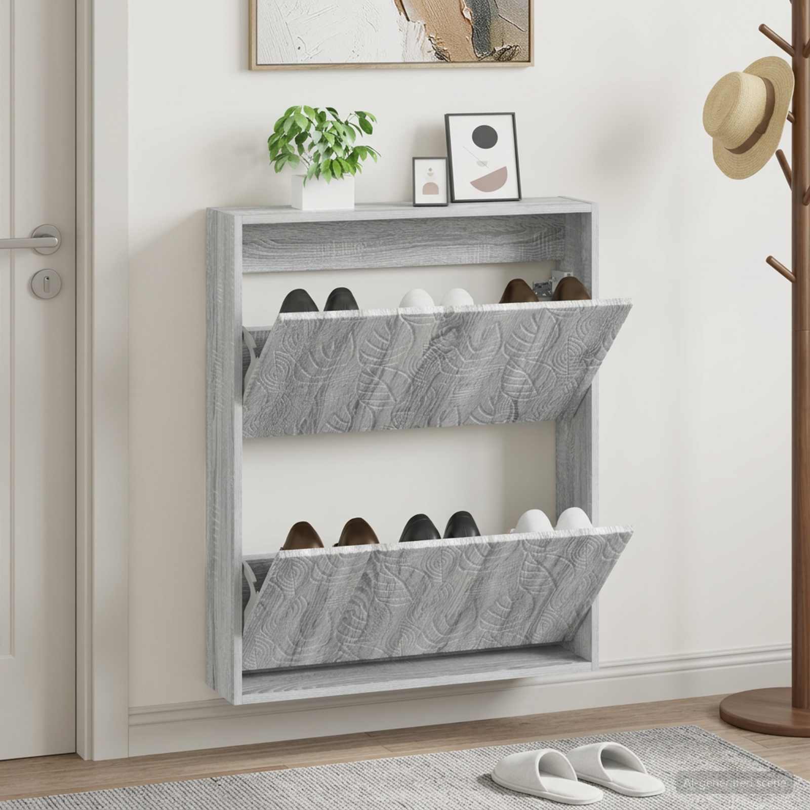 Mobiletto per Scarpe da Muro DELFT 71 x 17 x 86 cm
