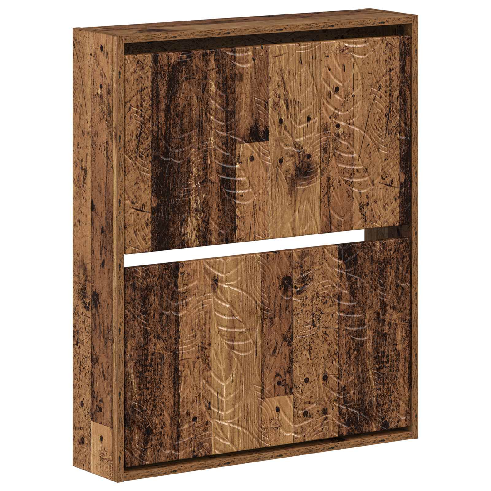 Mobiletto per Scarpe da Muro DELFT 71 x 17 x 86 cm Legno antico