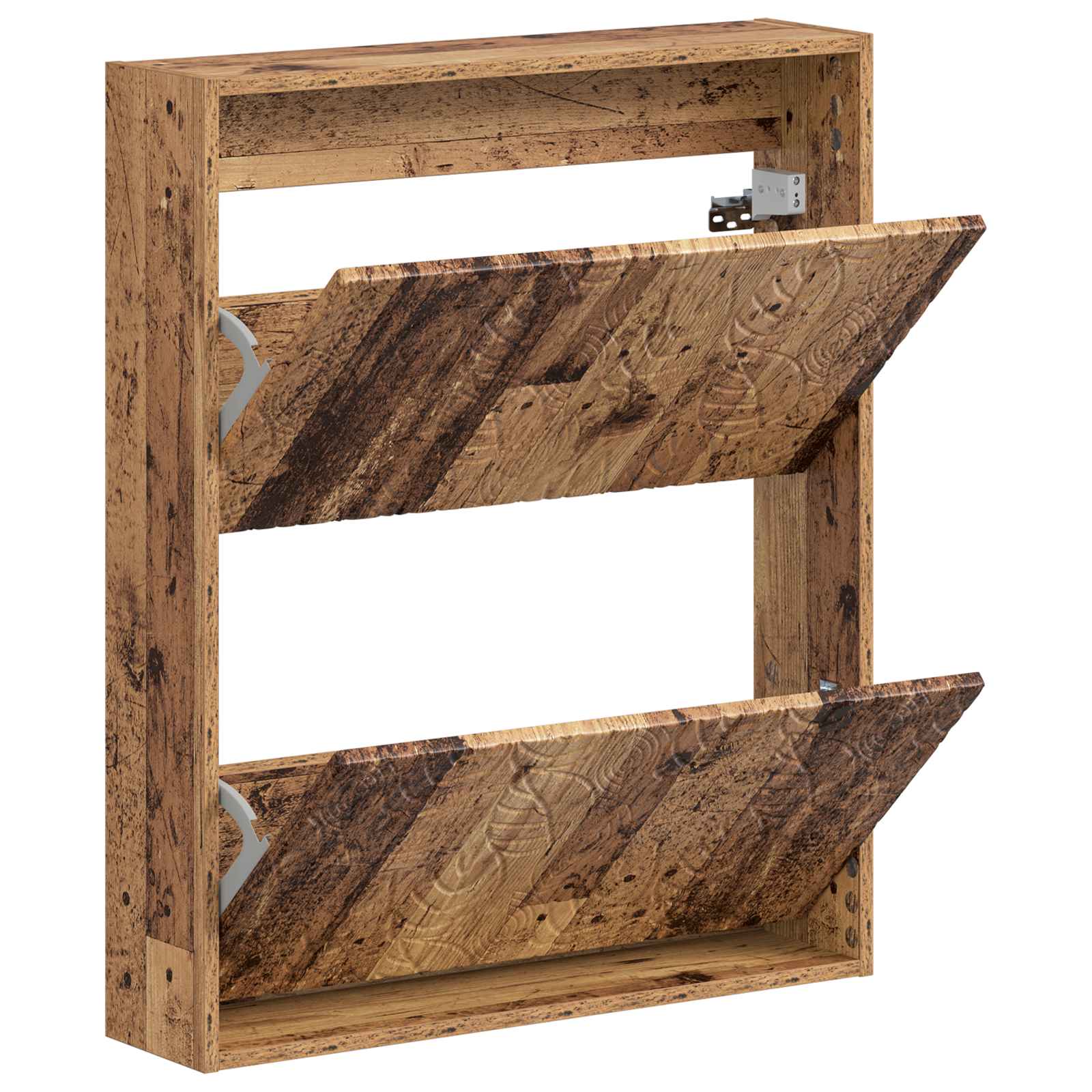 Mobiletto per Scarpe da Muro DELFT 71 x 17 x 86 cm Legno antico