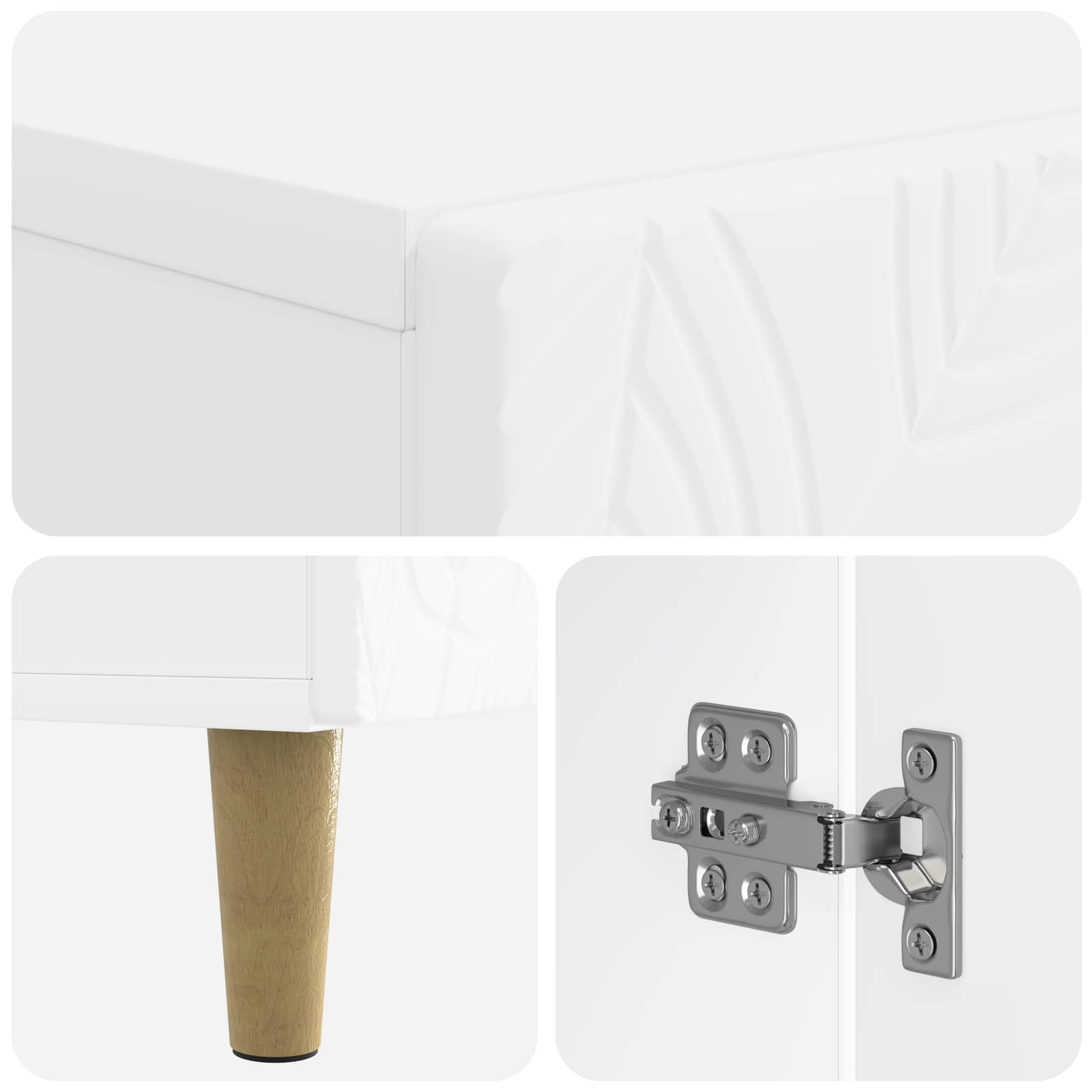 Mobile per scarpe DELFT 59,5 x 39,5 x 90 cm Bianco