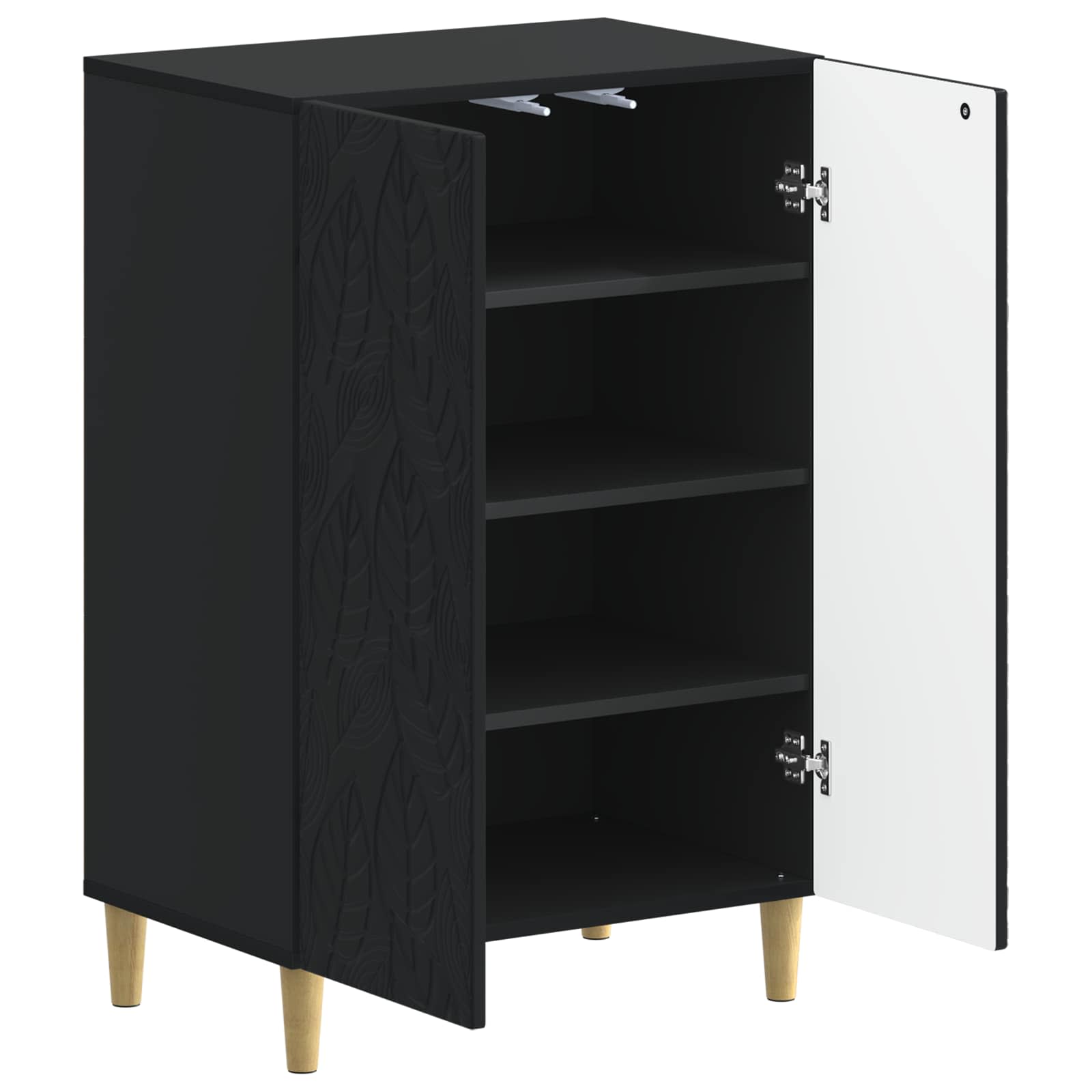 Mobile per scarpe DELFT 59,5 x 39,5 x 90 cm Nero