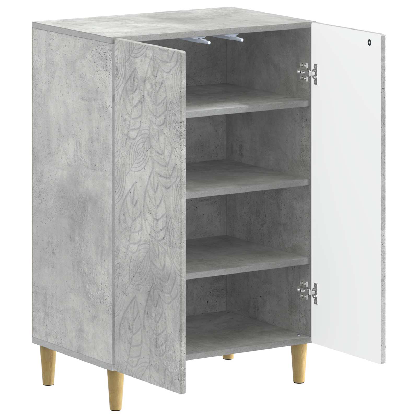 Mobile per scarpe DELFT 59,5 x 39,5 x 90 cm Grigio Cemento