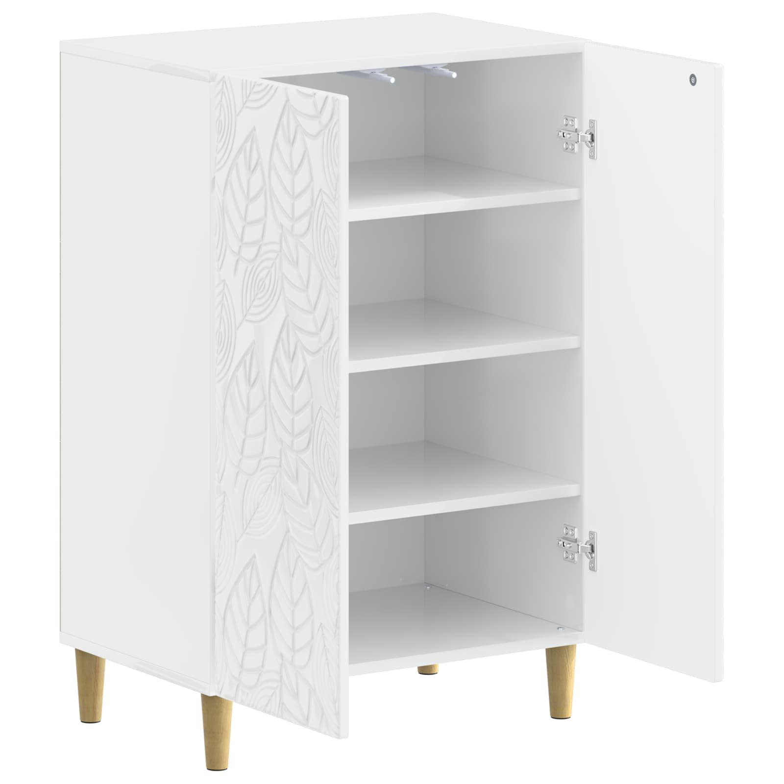 Mobile per scarpe DELFT 59,5 x 39,5 x 90 cm Bianco Lucido