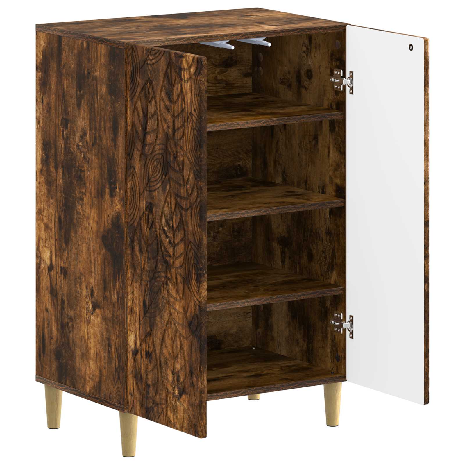 Mobile per scarpe DELFT 59,5 x 39,5 x 90 cm Rovere Fumo