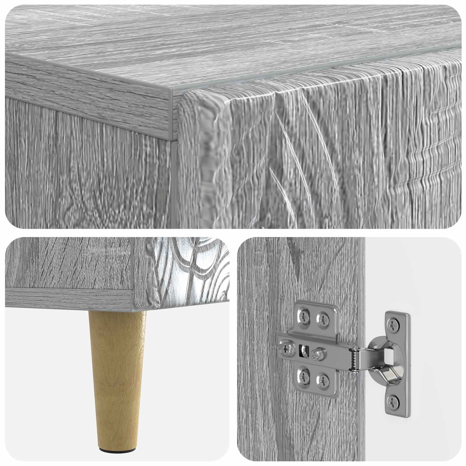 Mobile per scarpe DELFT 59,5 x 39,5 x 90 cm Sonoma grigio