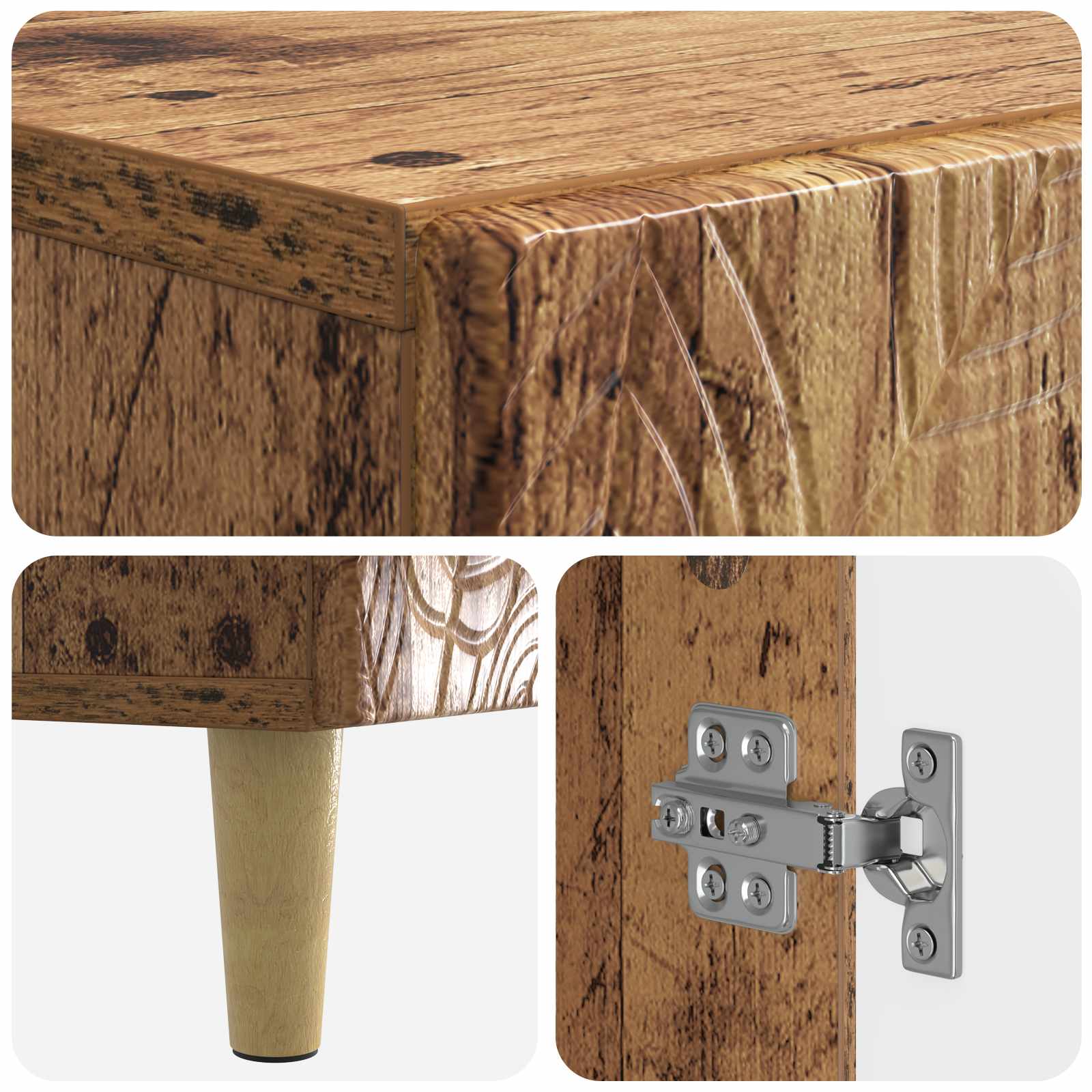 Mobile per scarpe DELFT 59,5 x 39,5 x 90 cm Legno antico