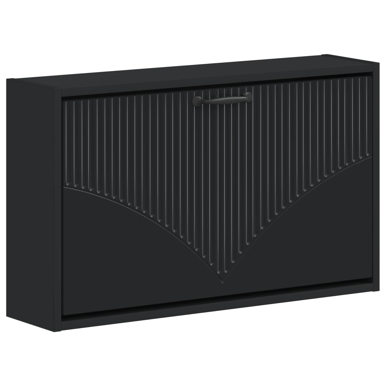 Mobiletto per Scarpe da Muro HOORN 71 x 17 x 43 cm Nero