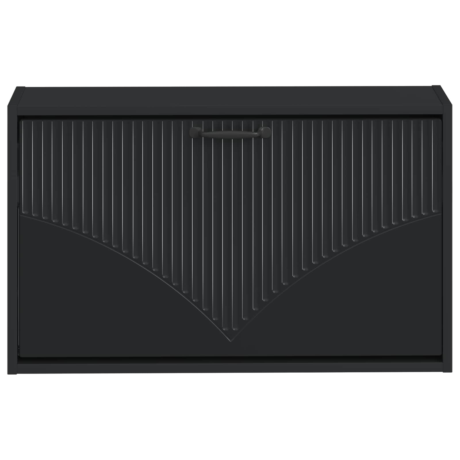 Mobiletto per Scarpe da Muro HOORN 71 x 17 x 43 cm Nero