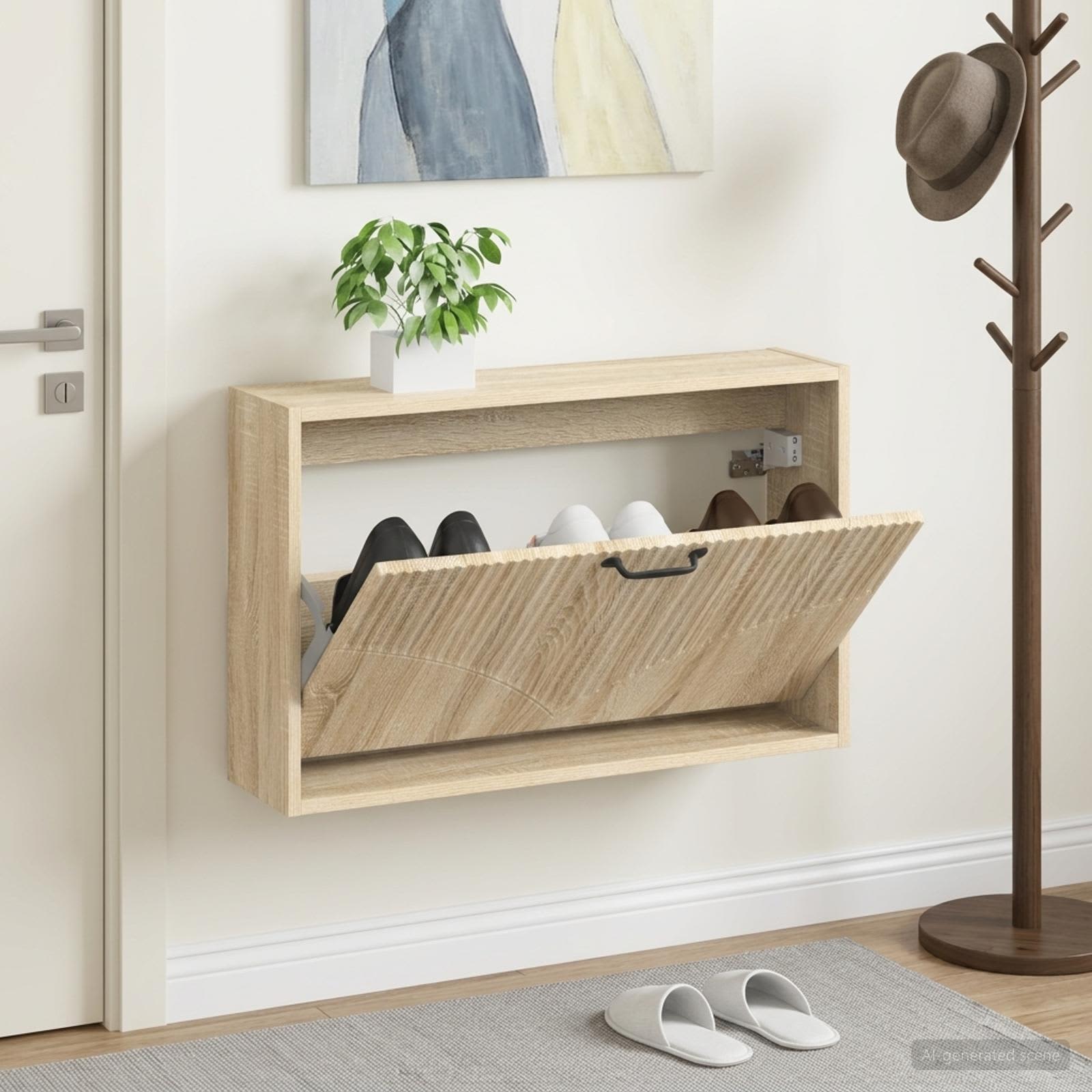 Mobiletto per Scarpe da Muro HOORN 71 x 17 x 43 cm