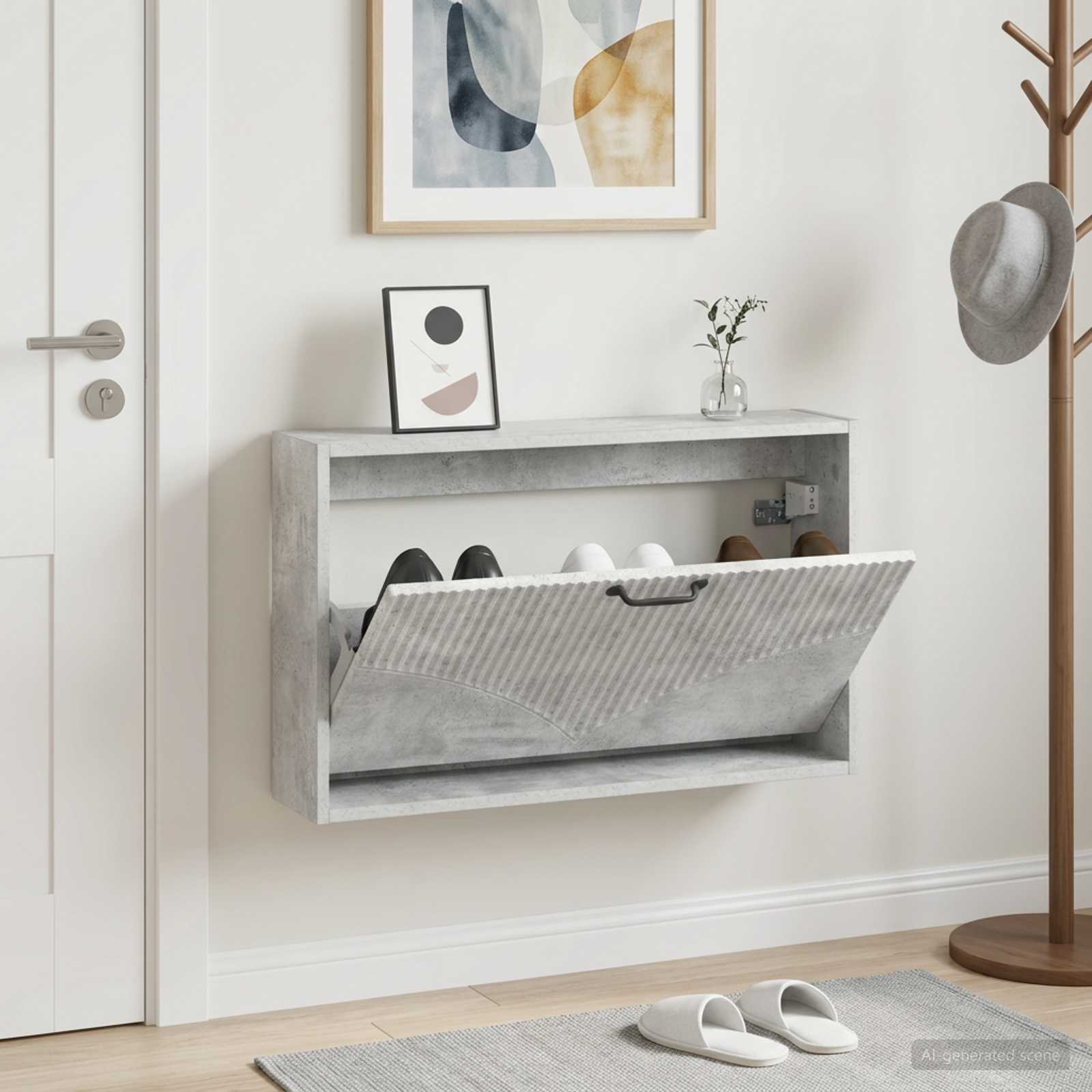 Mobiletto per Scarpe da Muro HOORN 71 x 17 x 43 cm